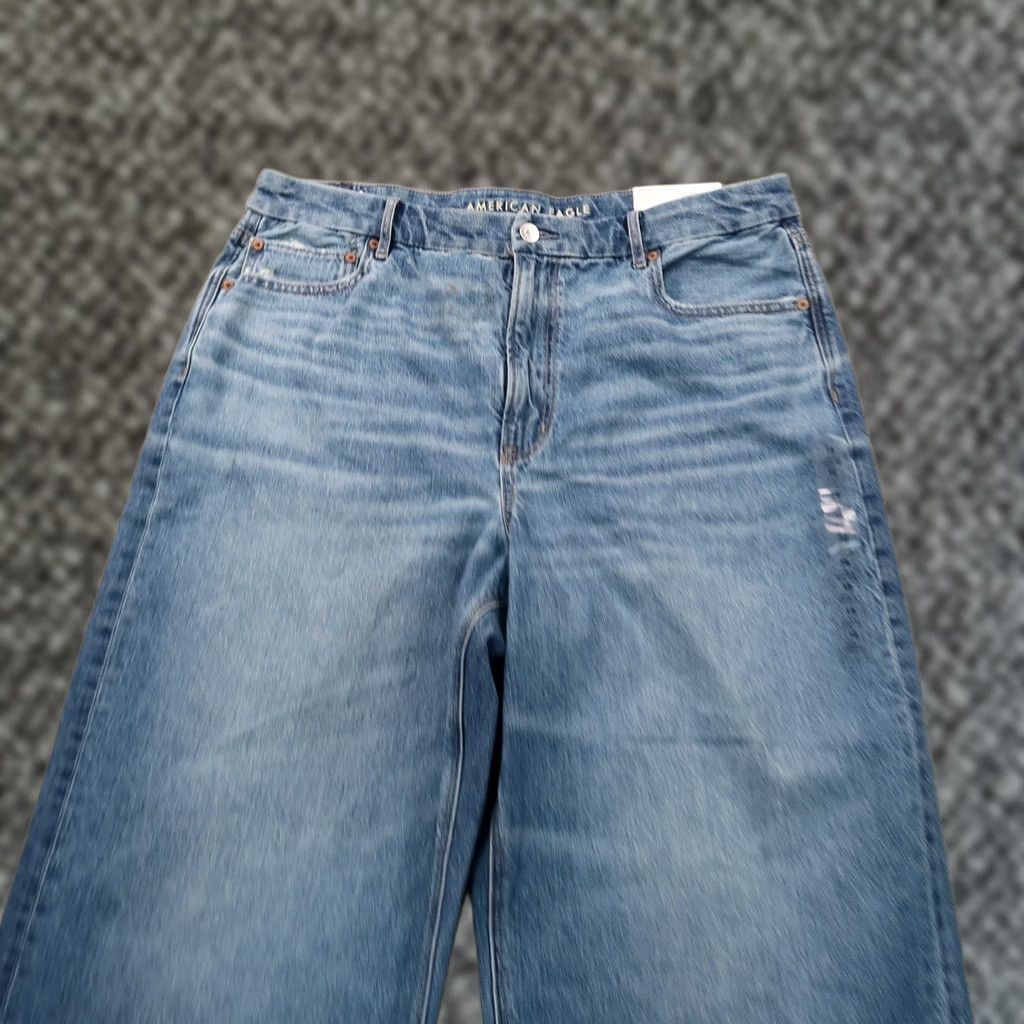 American Eagle Outfitters American Eagle Outfitters Jeans Women 18 Wide-Leg Blue Denim 31in Inseam Vintage No Rise High 36 Waist 5-Pocket Regular Denim Shirt Size 40" / US 18 - 1 Thumbnail