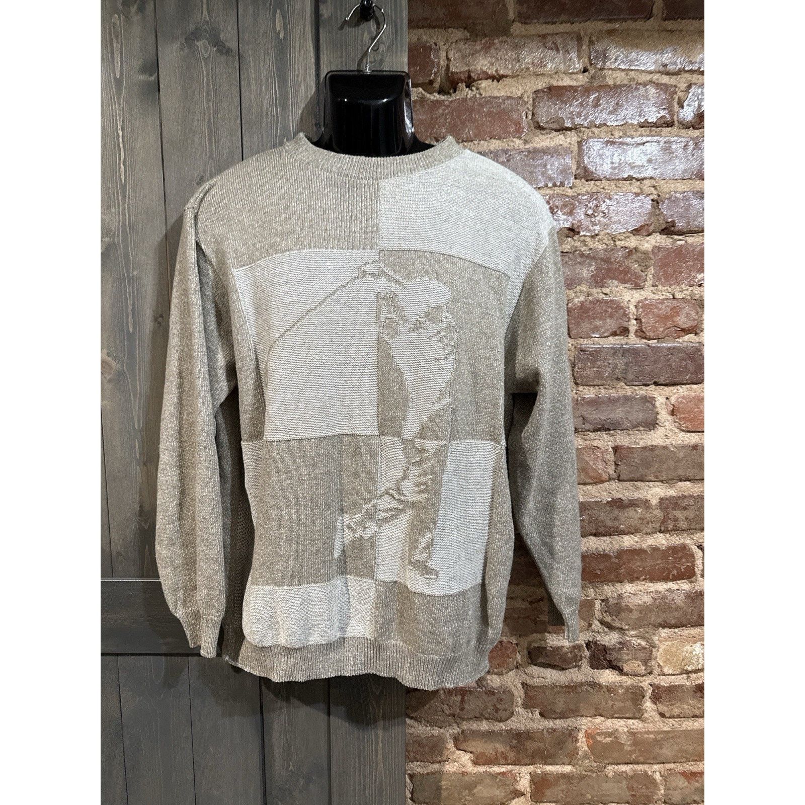 Haggar Golfer Beige Knit Sweater Sz L Country Club Frat Old Money Size US L / EU 52-54 / 3 - 2 Thumbnail