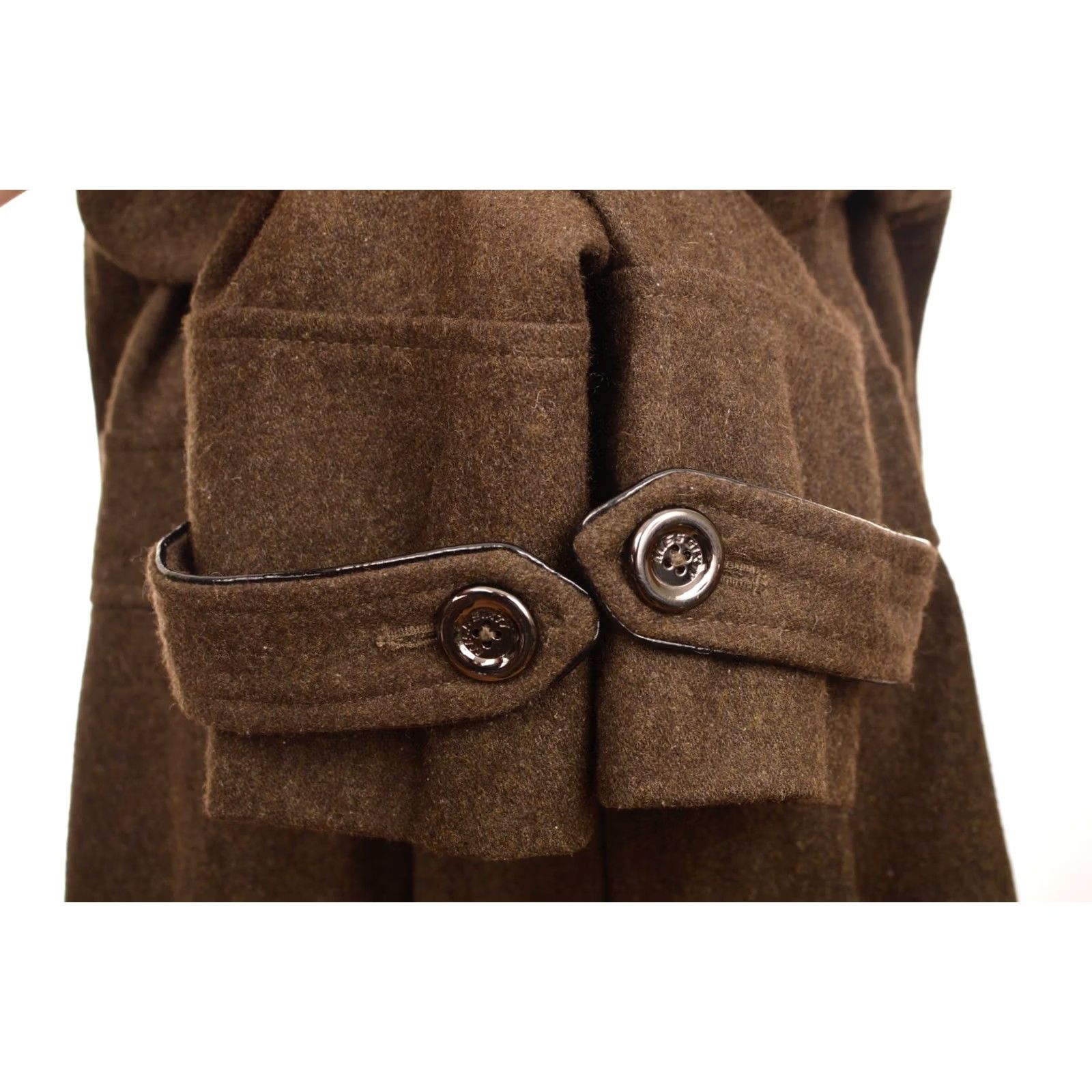 Miss Sixty VINTAGE Miss Sixty M60 Double Breasted Wool Viscose Blend Coat Jacket XL Brown Pea Coat Womens Size XL / US 12-14 / IT 48-50 - 5 Thumbnail