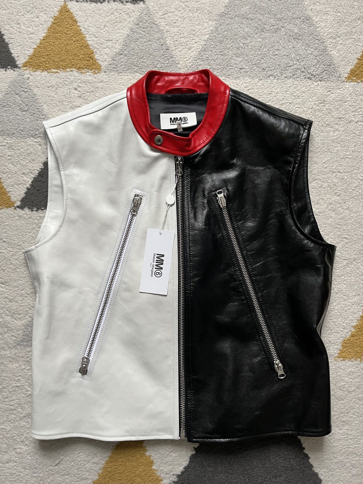 MM6 Margiela leather Gilet Vest