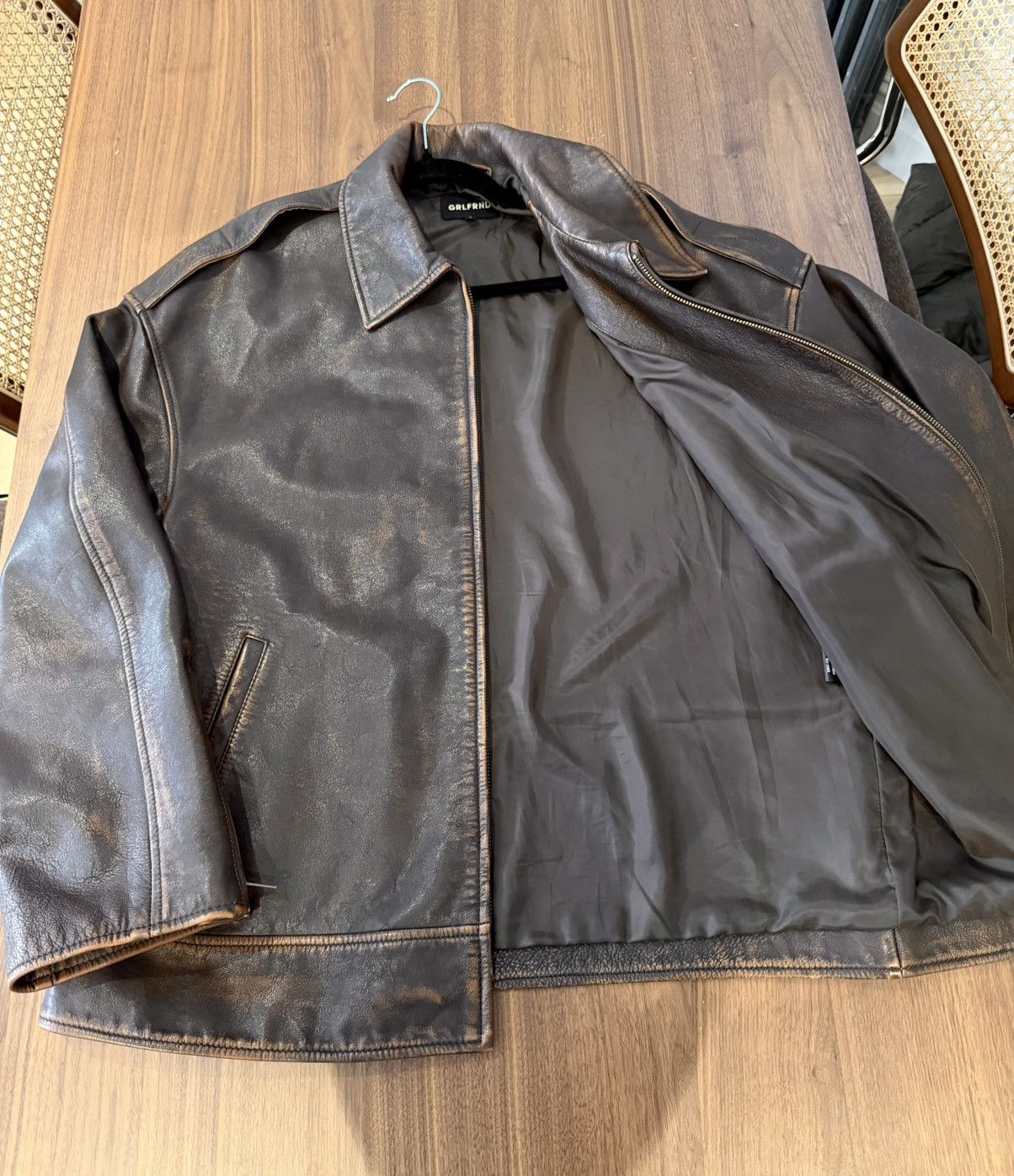Other Aged Leather Jacket (GRLFRND) Size US M / EU 48-50 / 2 - 2 Thumbnail