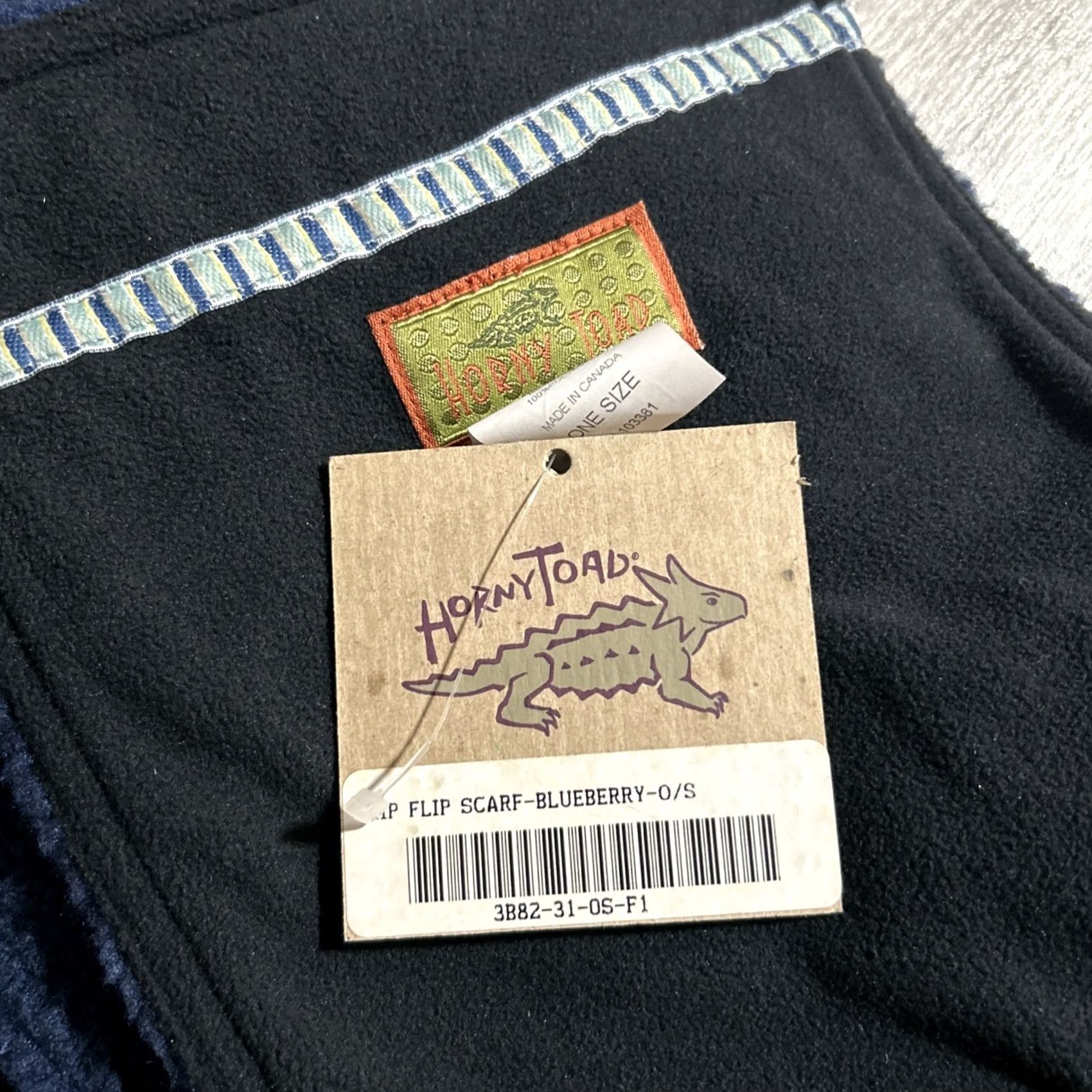 Vintage Horny Toad Scarf Knit Blue OS One Size Womens NWT Acrylic Blend 8”x58” solid Size ONE SIZE - 3 Thumbnail