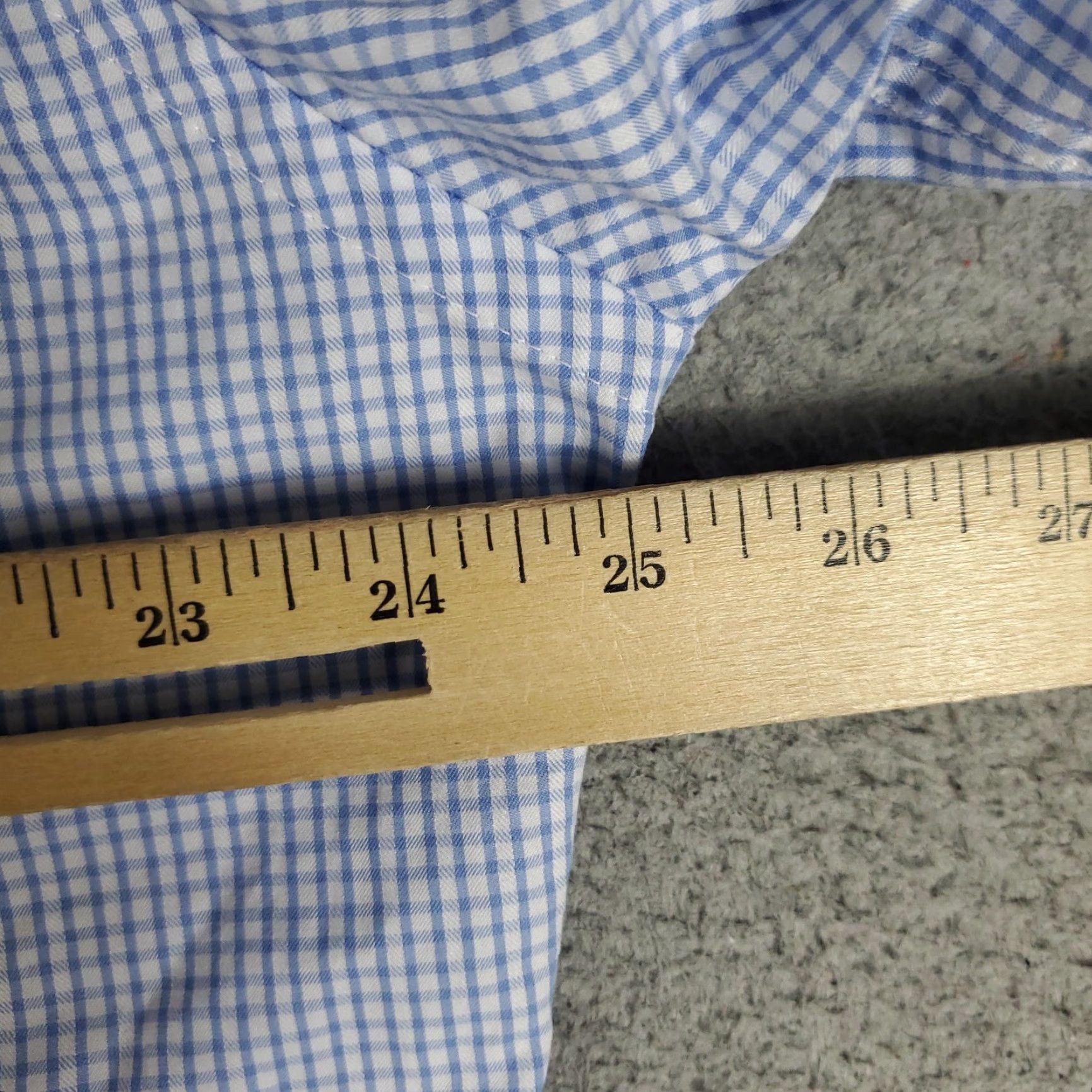 David Donahue David Donahue Shirt Mens 17 Blue Plaid Dress Button Up Long Sleeve 17 in Blue Size 46R - 4 Thumbnail
