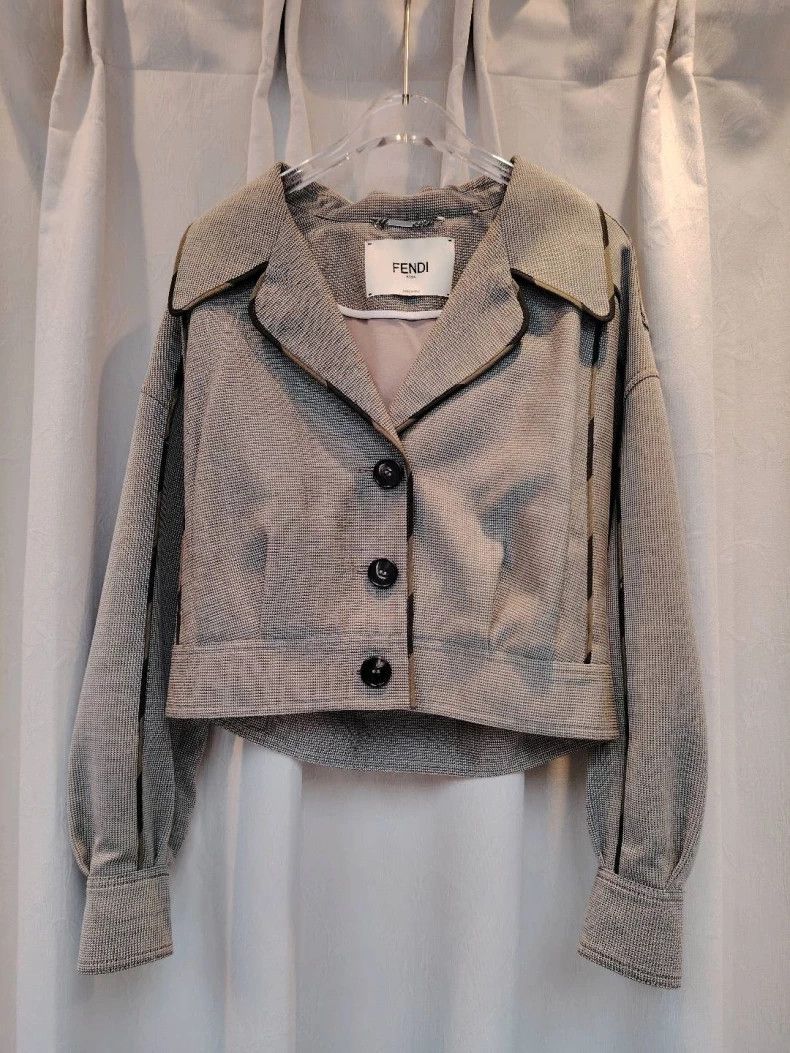 Fendi Fendi Gray High-Waist Blazer Jacket - dmc Size US XS / EU 42 / 0 - 1 Thumbnail
