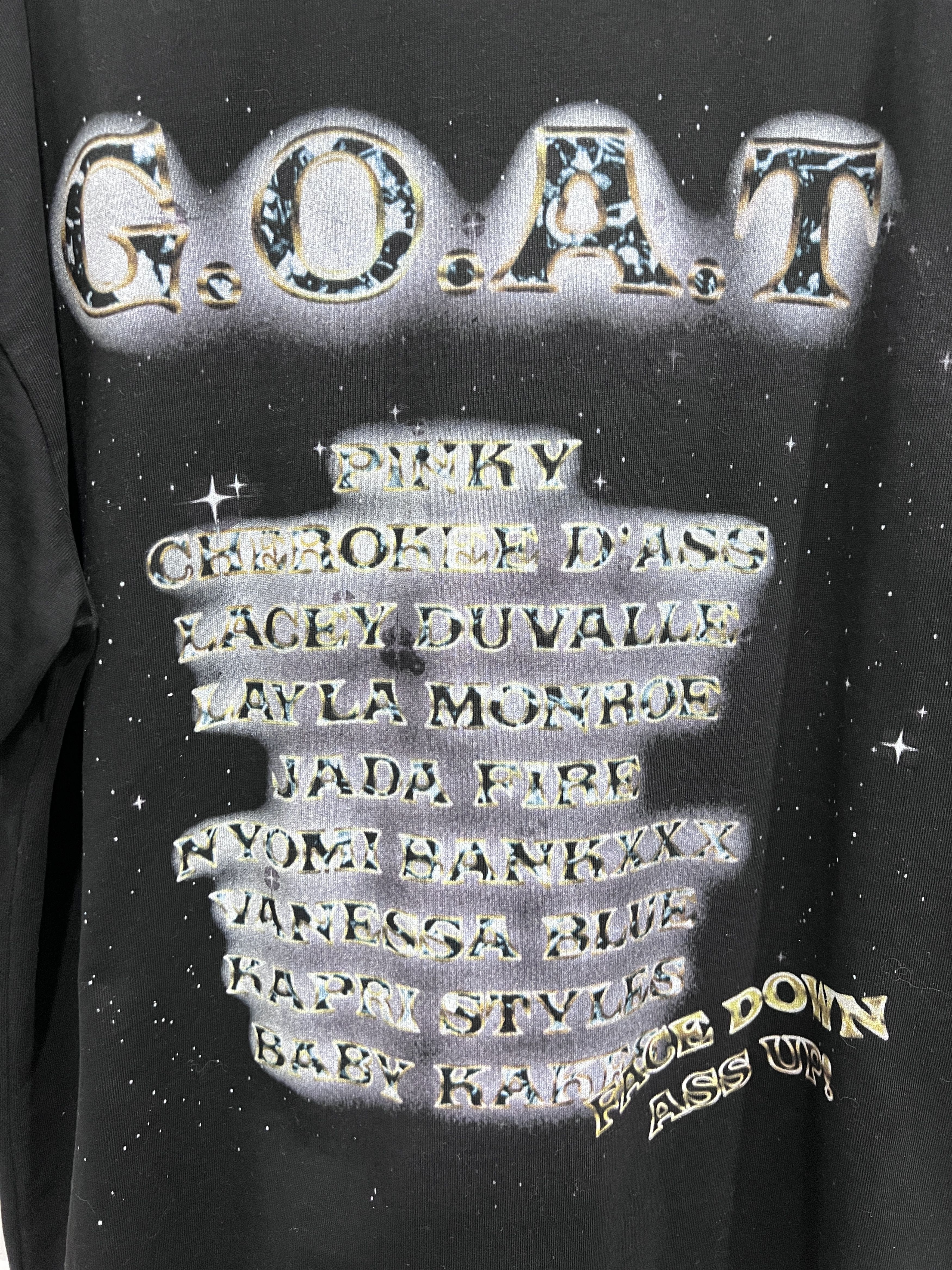 Hot Model Sex × Rap Tees GREATEST OF ALL TIME G.O.A.T PORNSTARS Tee 2XL Size US XXL / EU 58 / 5 - 5 Thumbnail