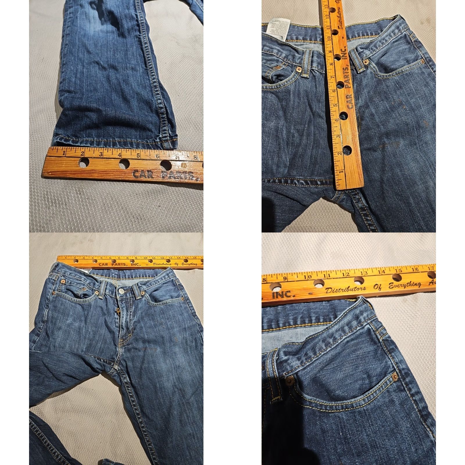 Levi's Levis 514 Jeans Mens US Size 29x30 Blue Straight Medium Wash Denim Pants Jeans Size US 29 - 8 Thumbnail