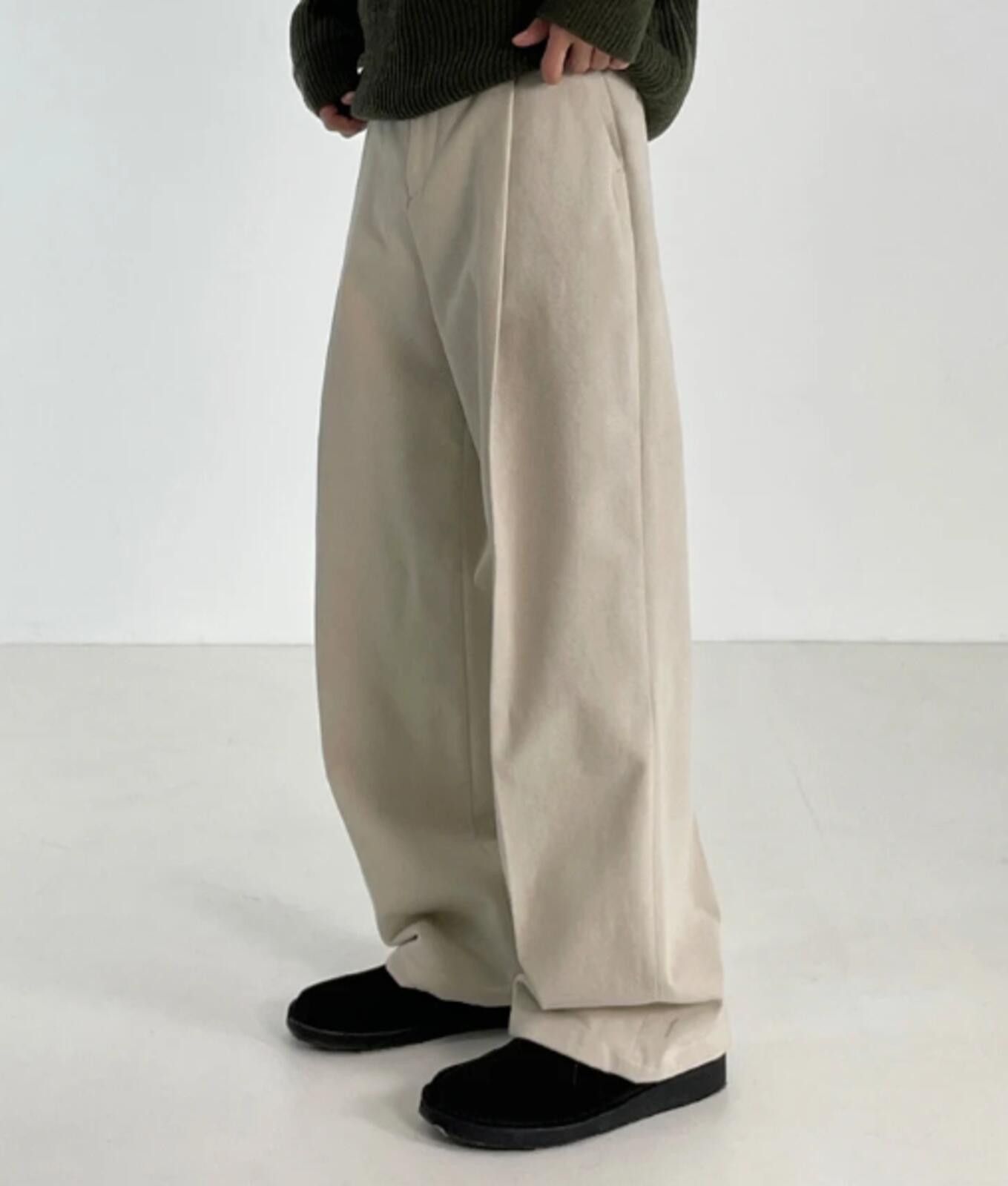 Other Cleanfit Beige Wide-Leg Pants / Trousers Size US 30 / EU 46 - 7 Thumbnail