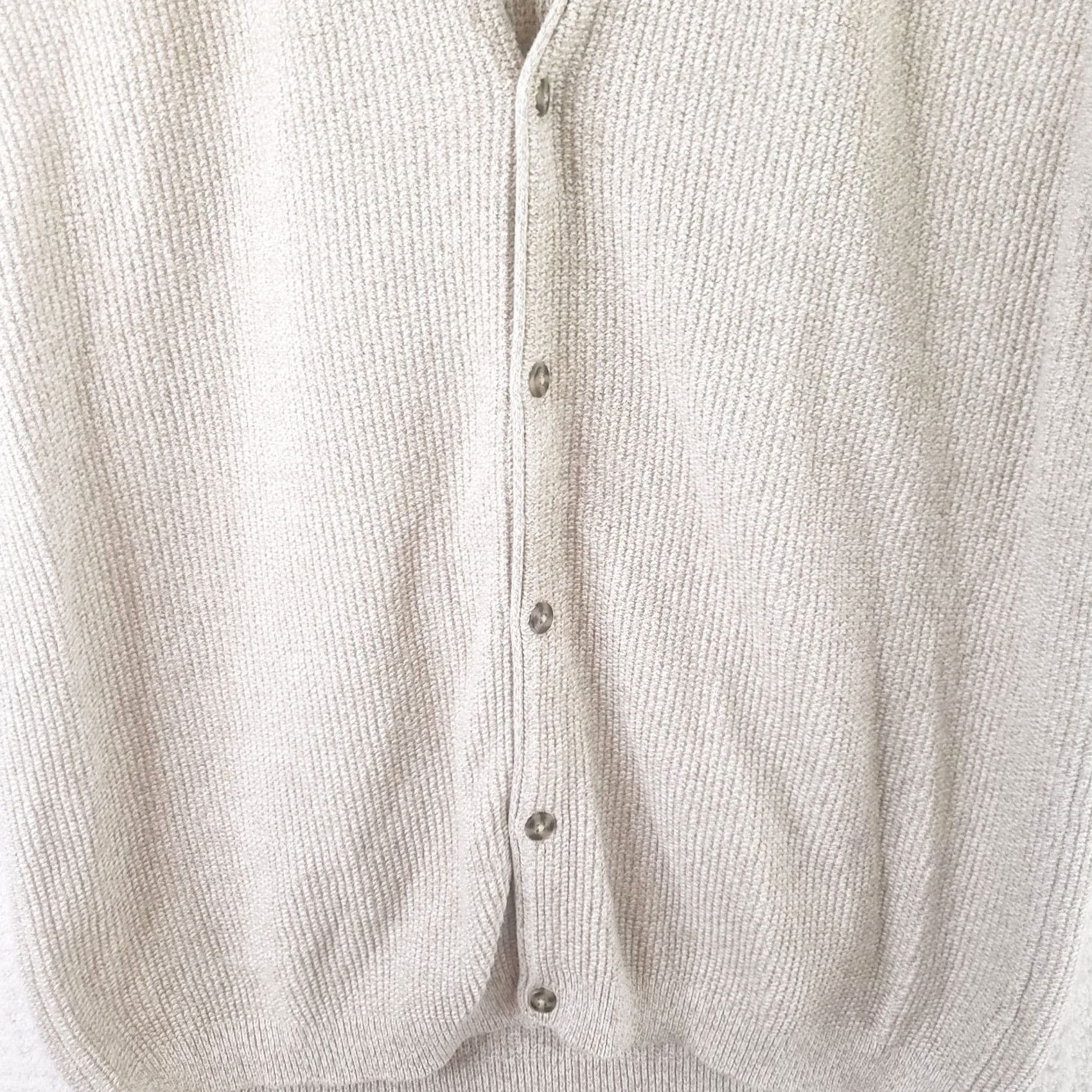 Eddie Bauer VINTAGE Eddie Bauer Sweater Vest Mens 2XLT Beige Button Front Cotton Knit Vest Sweatshirt Size US XXL / EU 58 / 5 - 3 Thumbnail