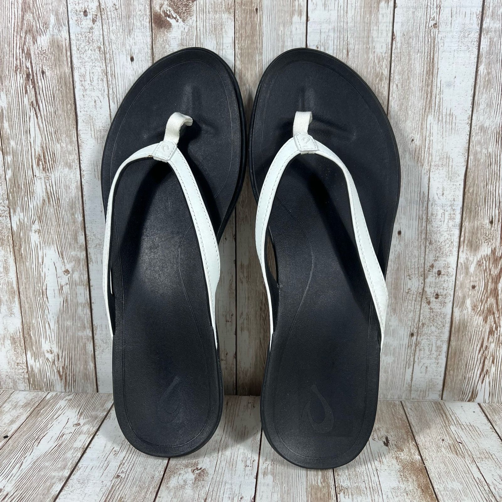 Olukai Olukai ho Opio black white Womens 11 sandals Size US 11 / IT 41 - 5 Thumbnail