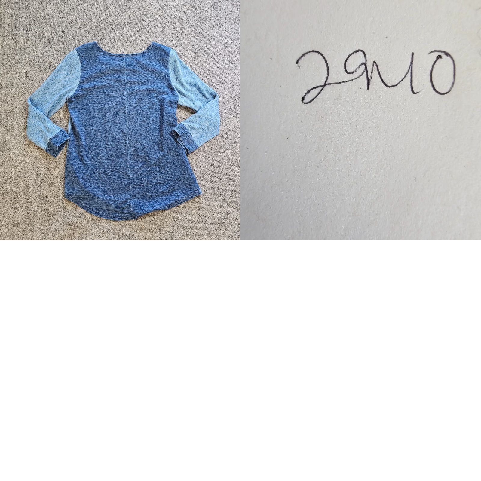 Madewell Madewell Shirt Womens Large Blue Long Sleeve Colorblock Knit Basic Size L / US 10 / IT 46 - 8 Thumbnail
