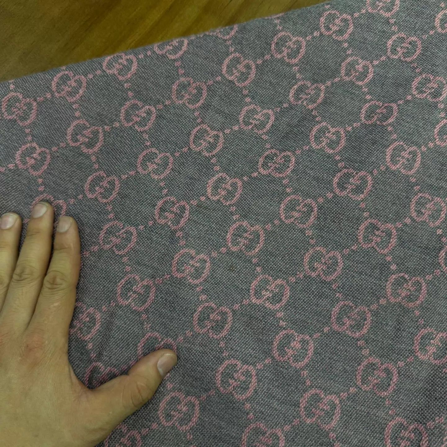Gucci Gucci black & pink color blocked scarf Size ONE SIZE - 4 Thumbnail