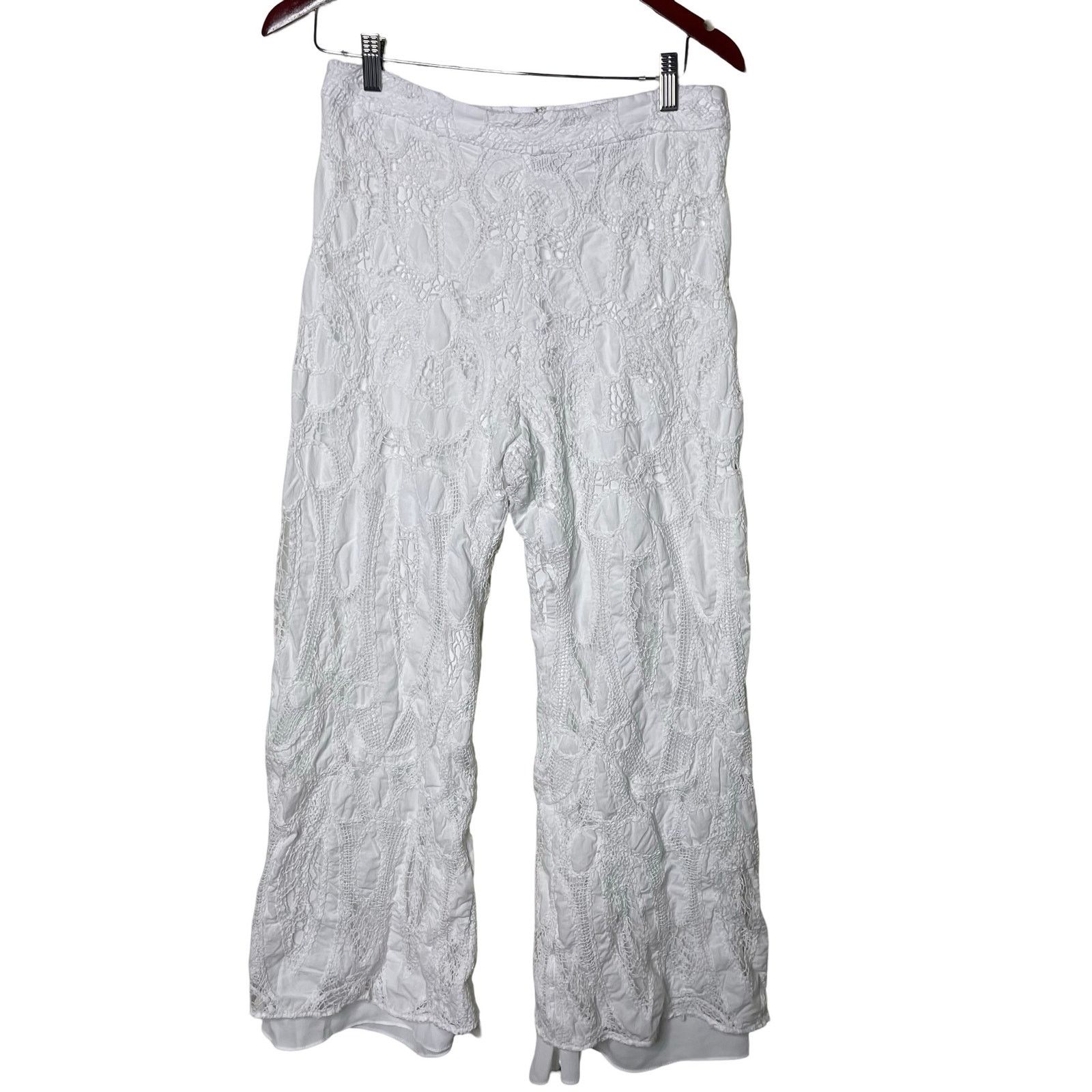 ALEXIS ALEXIS Ritchie Crochet lace Pant in White sz 8 Size 30" / US 8 / IT 44 - 1 Thumbnail