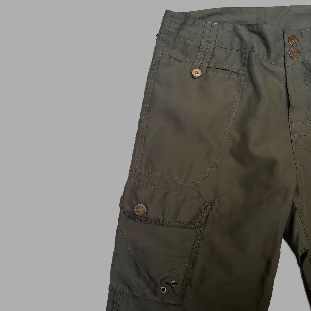 GSUS Sindustries × Vintage Gsus Sindustries 2000 Y2k Vintage Cargo Khaki W34 Shorts Size US 34 / EU 50 - 4 Thumbnail