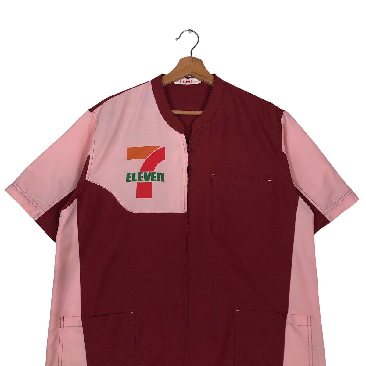 Japanese Brand 🔥Vintage Work Jacket 7-Eleven Big Logo Spell Out Size US L / EU 52-54 / 3 - 3 Thumbnail