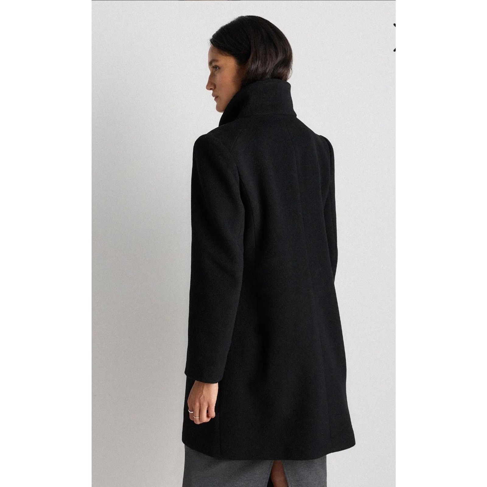 Quince Quince Women's Wool Cashmere Cocoon Coat Black Size S Size S / US 4 / IT 40 - 7 Thumbnail