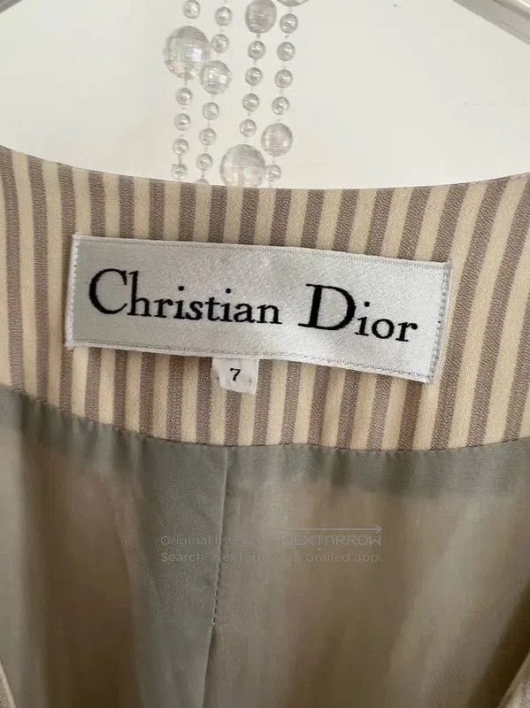 Dior Dior Striped Cotton Women's Jacket in Size L . Size L / US 10 / IT 46 - 3 Thumbnail