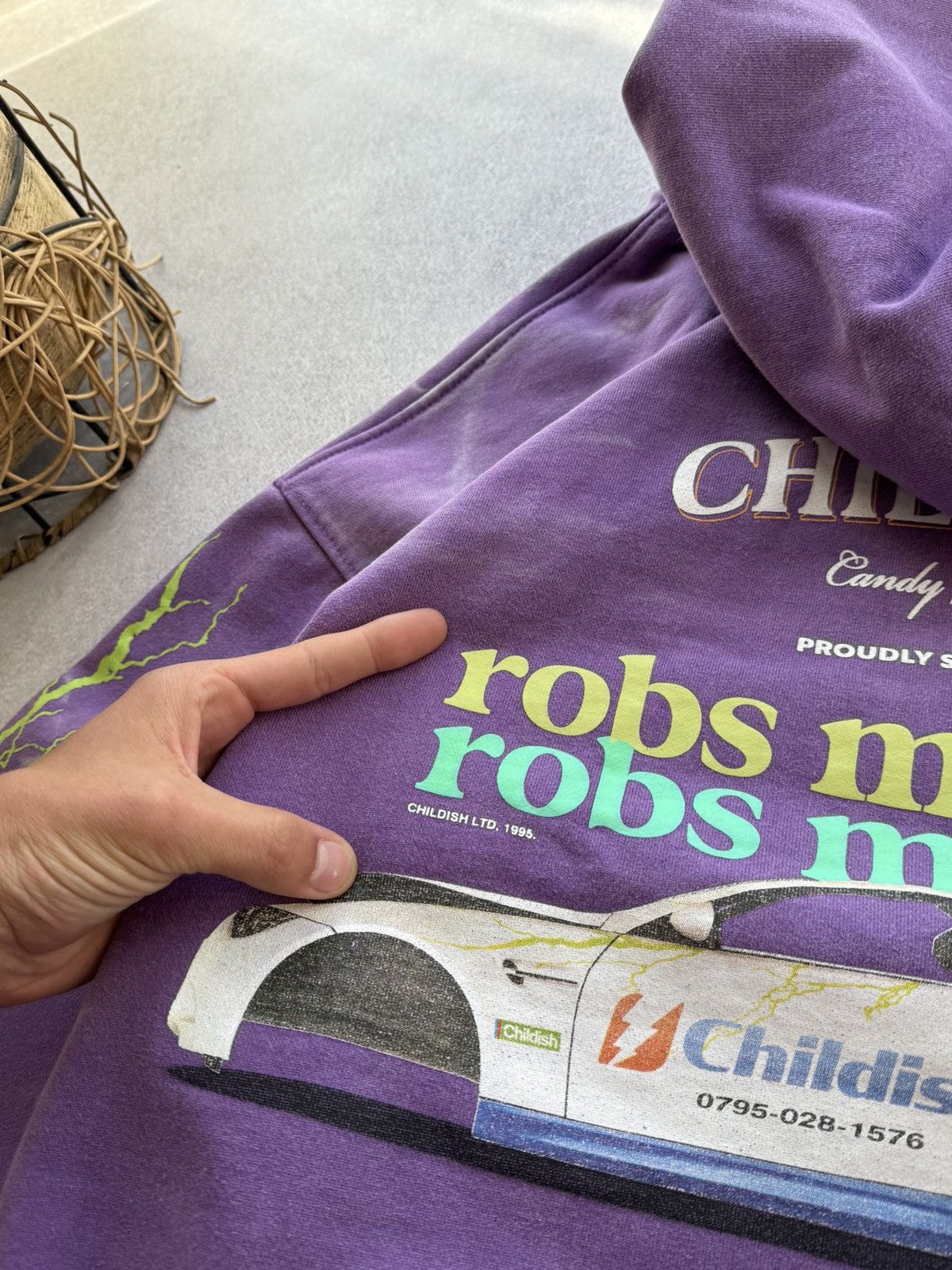 Japanese Brand Vintage Childish 1995 Robs Motors Purple hoodie Size US S / EU 44-46 / 1 - 9 Thumbnail
