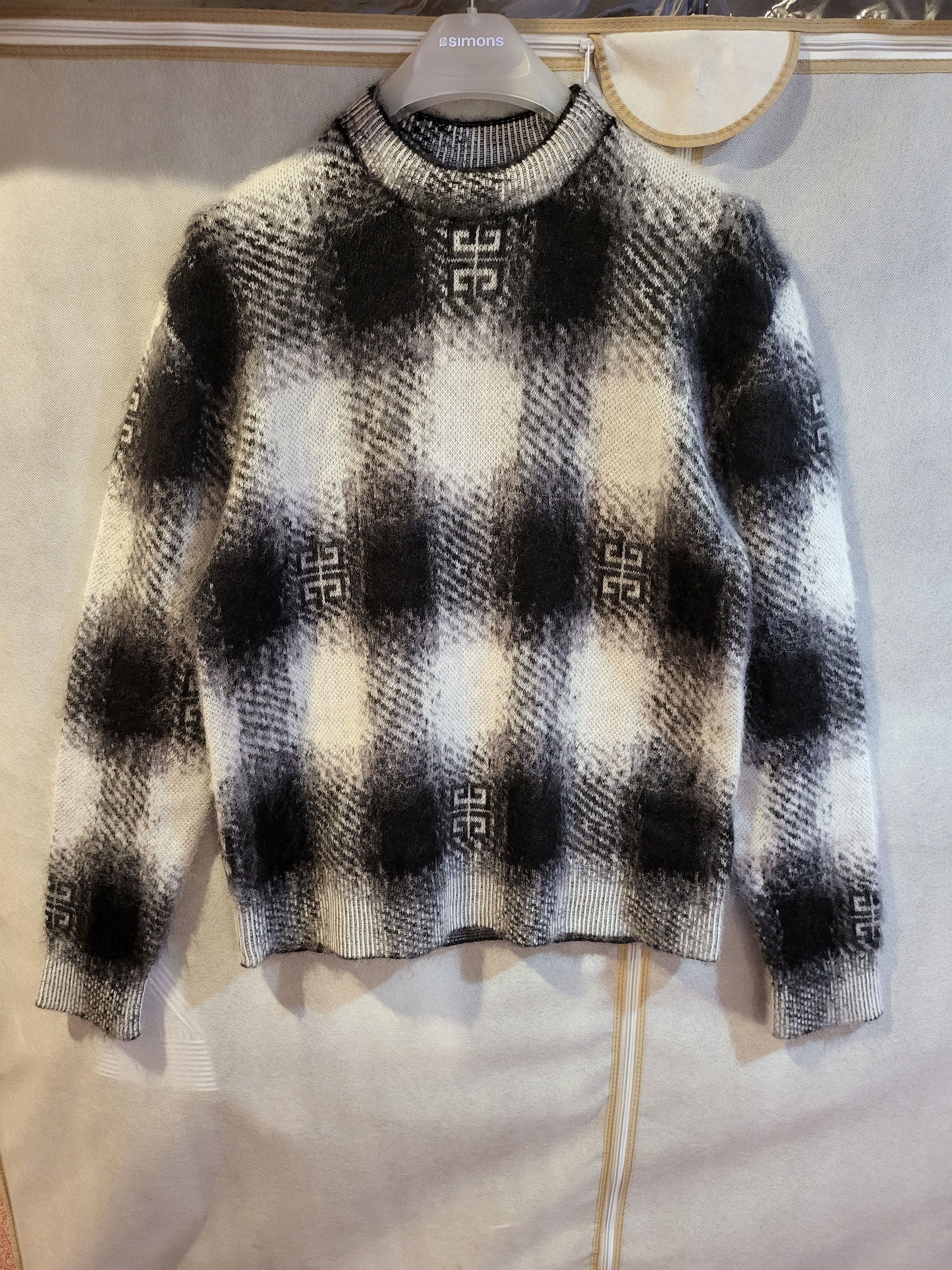 Givenchy 4G Checked Mohair Sweater Size US L / EU 52-54 / 3 - 3 Thumbnail