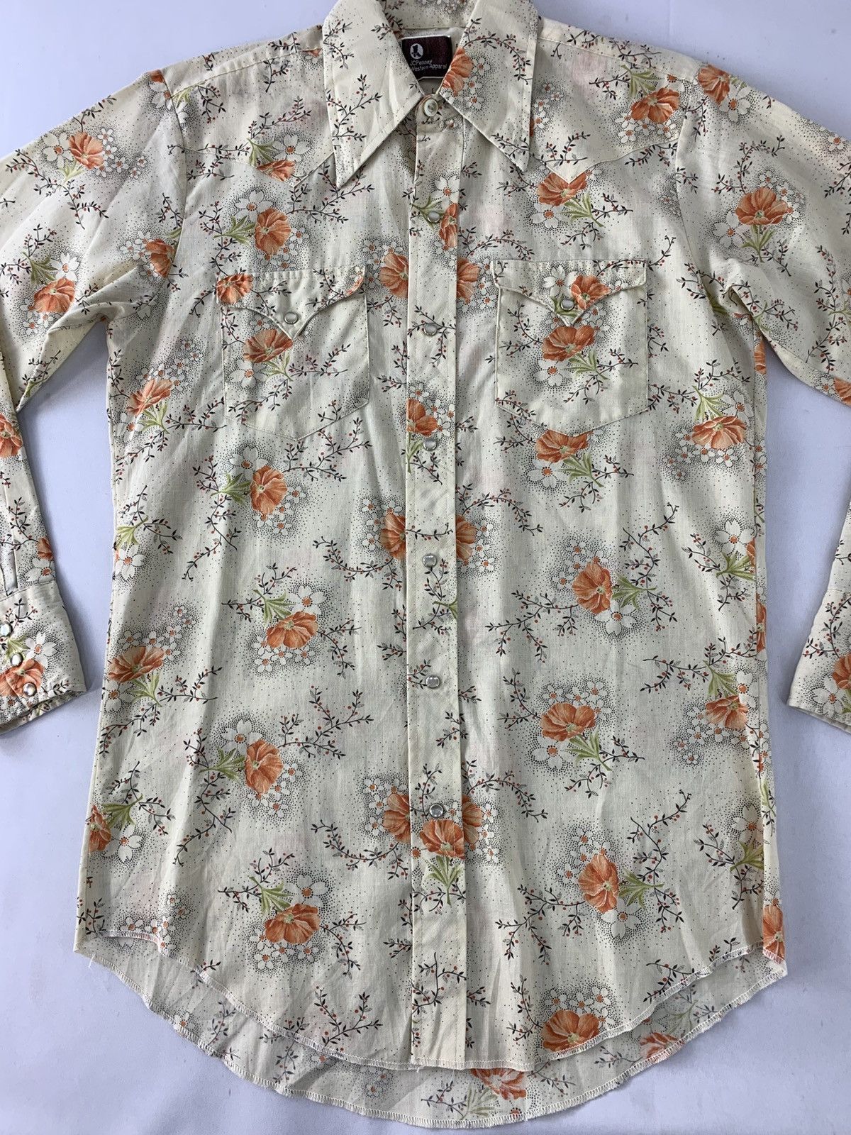 JCPenney 90s Jc Penney Western Apparel Floral Cotton Button Up Size US M / EU 48-50 / 2 - 3 Thumbnail
