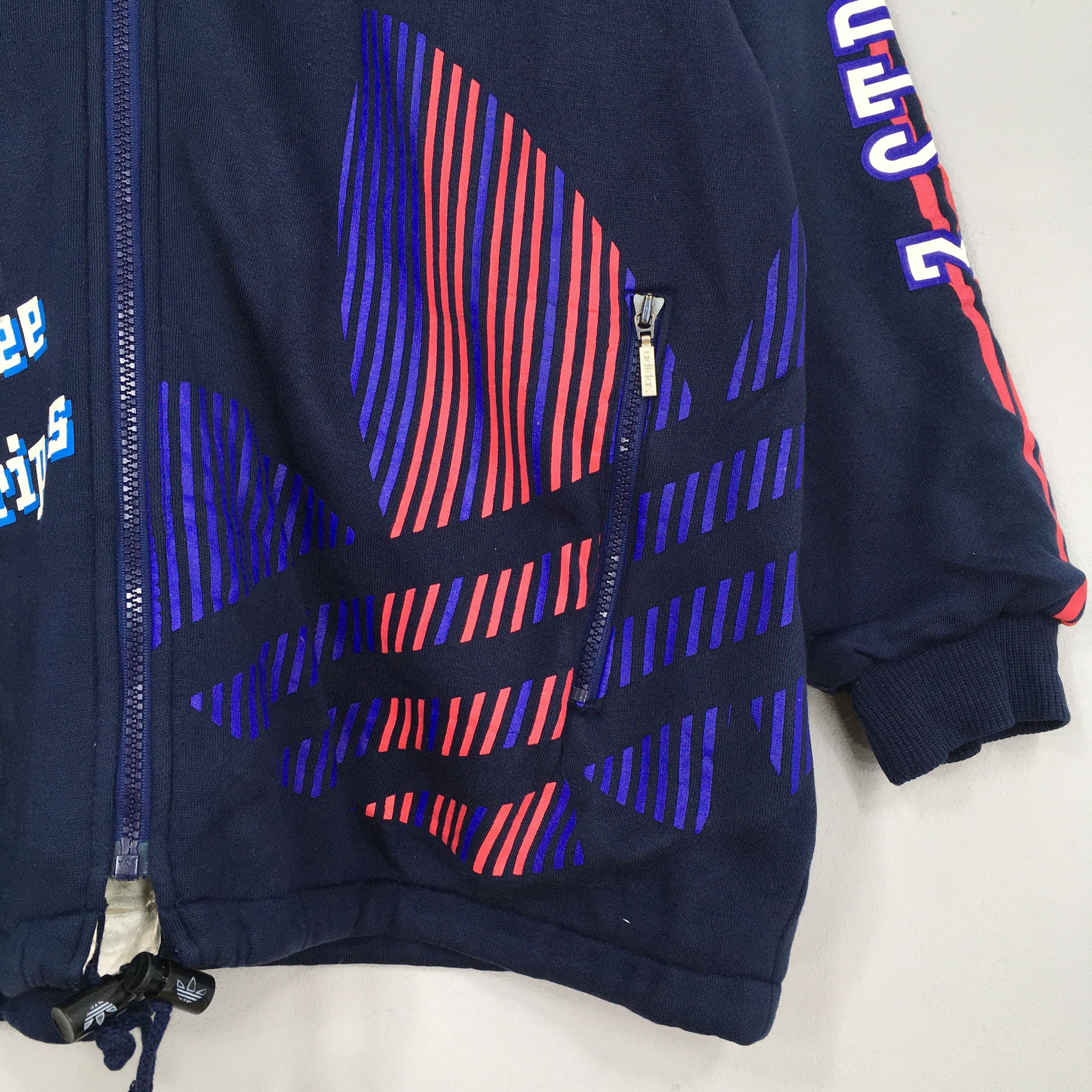 Adidas Vintage 80s Adidas Trefoil Sherpa Hoodie Sweatshirt XLarge Size US XL / EU 56 / 4 - 2 Thumbnail
