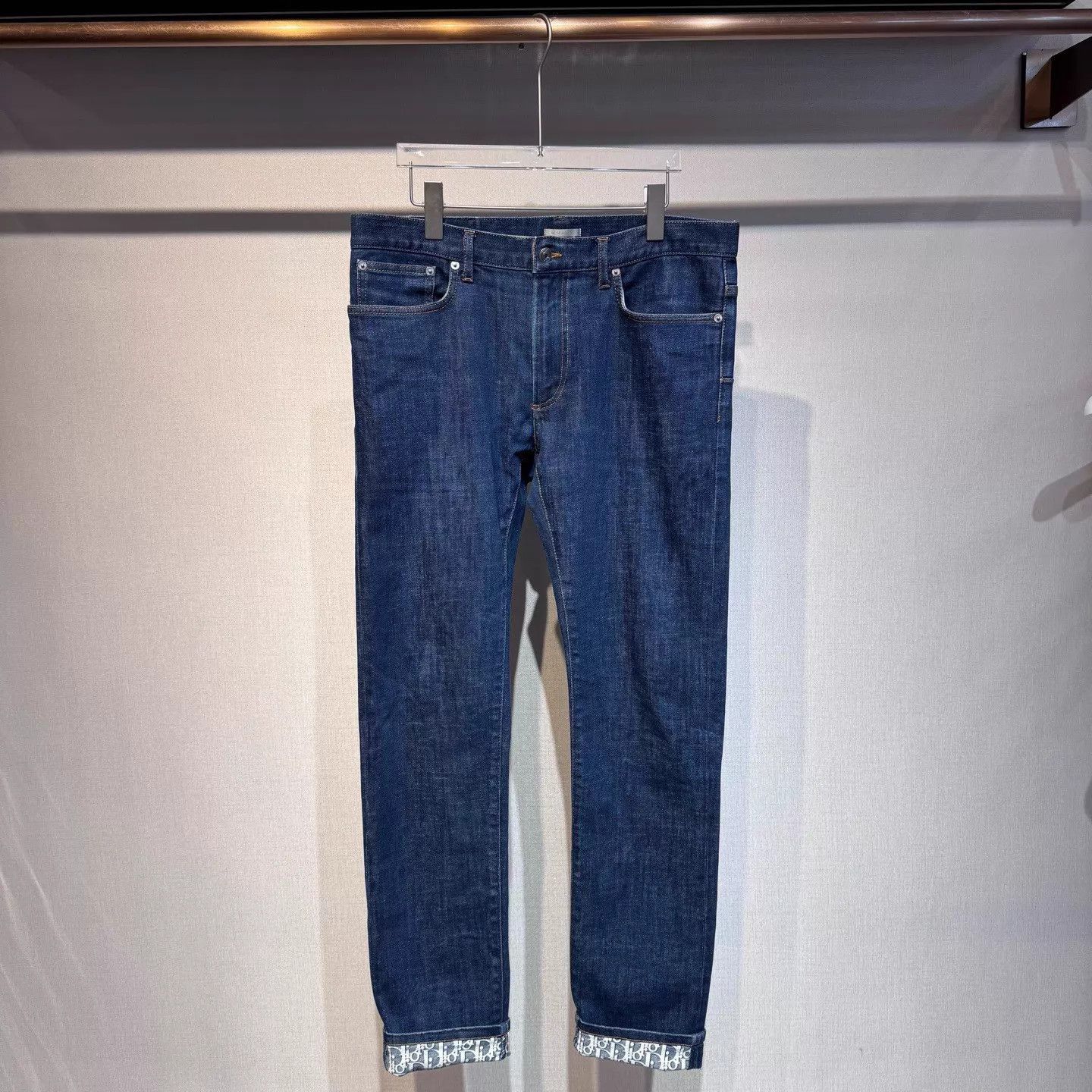 Dior Blue Denim Jeans with Rolled Cuffs Size US 32 / EU 48 - 1 Thumbnail