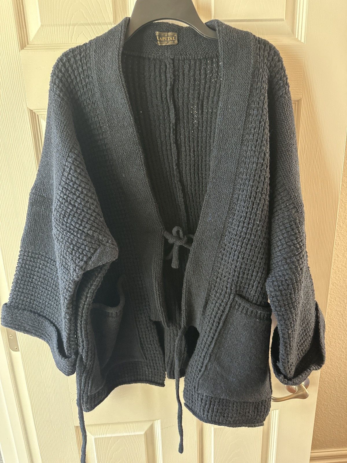 Kapital Kapital 3G knit wool kimono- Navy Size US XL / EU 56 / 4 - 1 Thumbnail