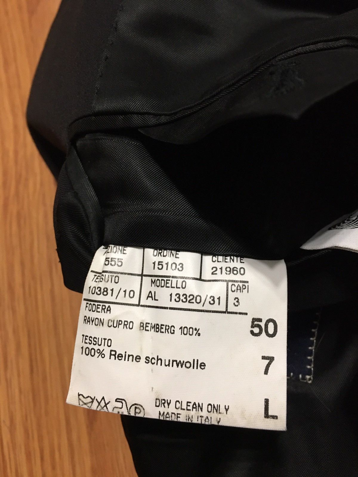 Canali CANALI Pure New Wool Black Blazer Jacket Size EU 50/ L Size 50R - 7 Thumbnail