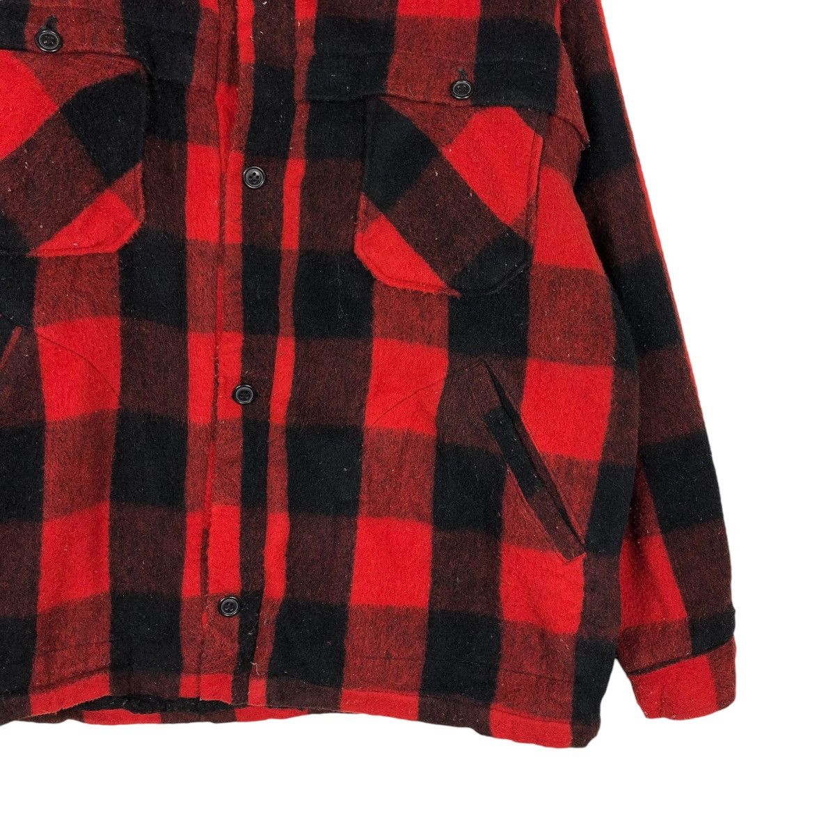 Japanese Brand 🔥VINTAGE WOOL BUTTON BOMBER JACKET HOUSTON TARTAN DESIGN Size US M / EU 48-50 / 2 - 7 Thumbnail
