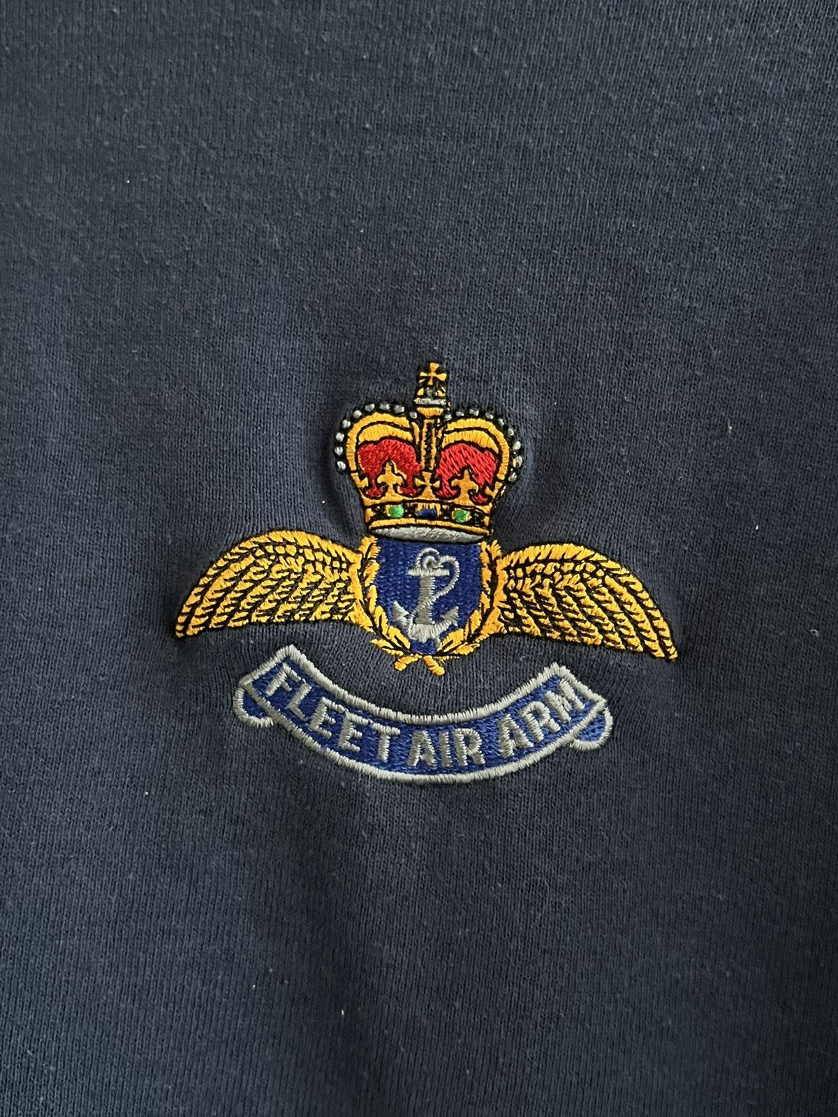 Vintage Vintage UK Military Fleet Air Arm Sweatshirt Navy Size L Size US L / EU 52-54 / 3 - 4 Thumbnail