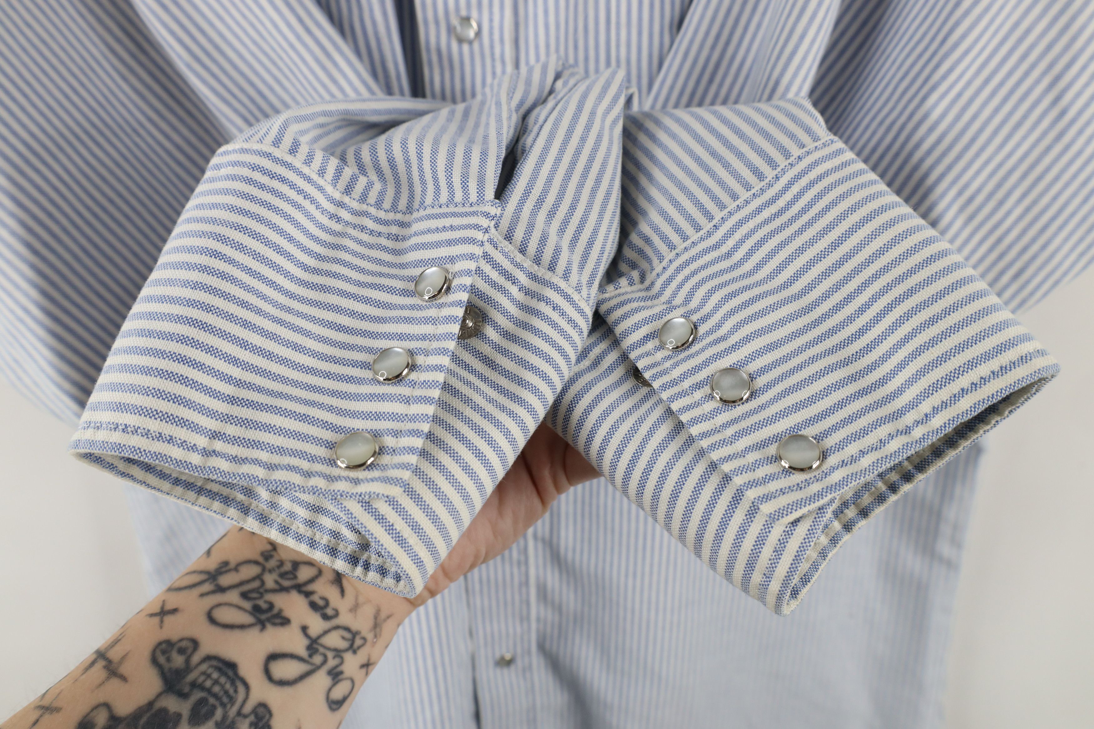 Vintage Vintage 70s Rockabilly Striped Western Snap Button Shirt USA Size US L / EU 52-54 / 3 - 4 Thumbnail