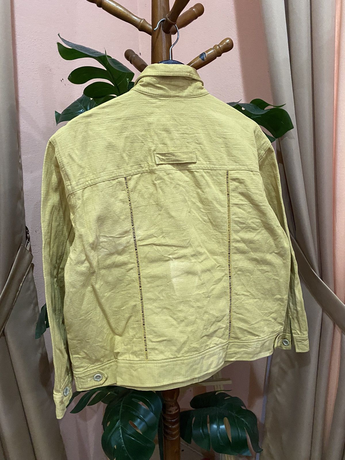 Japanese Brand Vintage Yellow Women’s Cotton Blend Jacket by B.P.Style Size M / US 6-8 / IT 42-44 - 9 Thumbnail