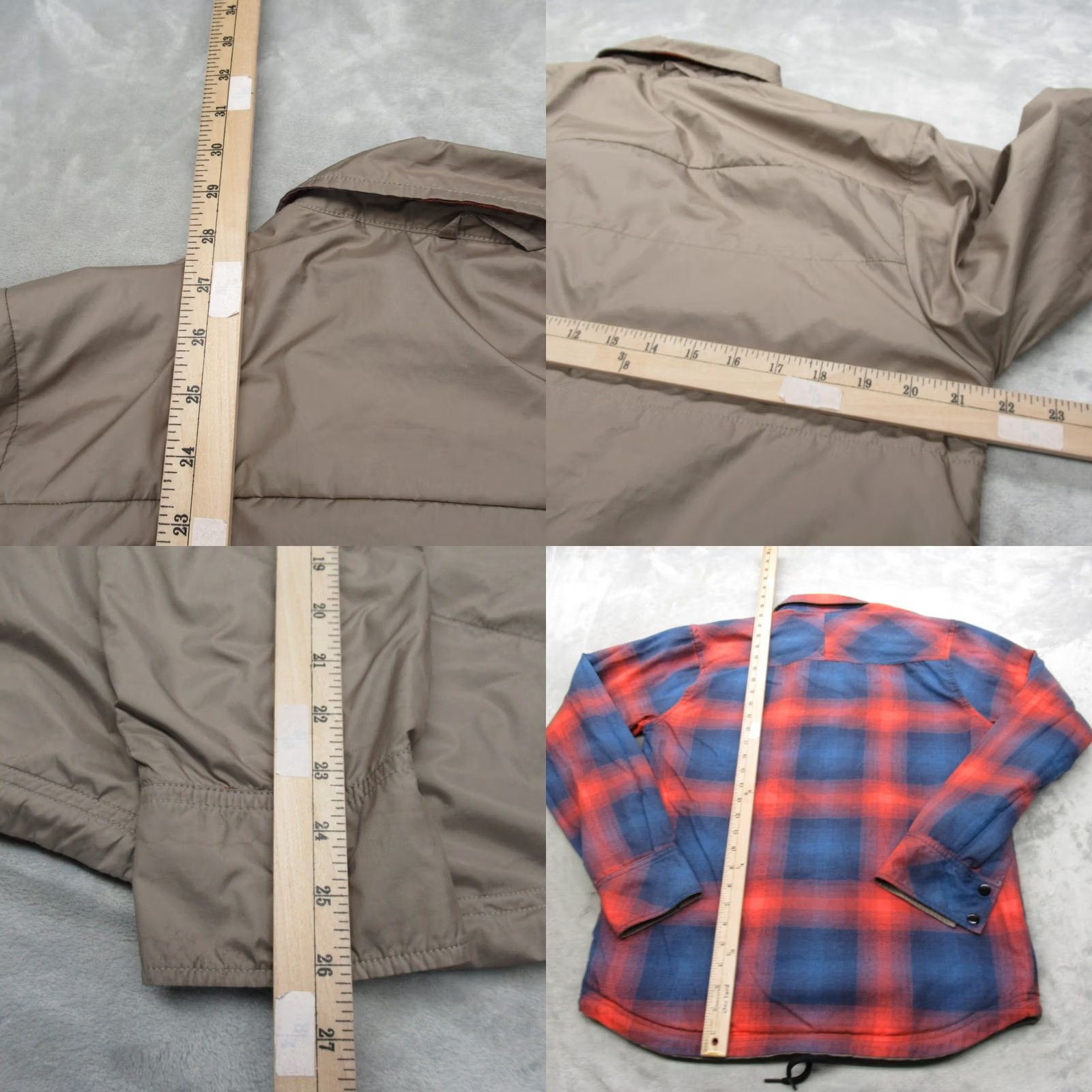 The North Face The North Face Shirt Jacket Mens Small Tan Red Plaid Insulated Reversible Snap Size US S / EU 44-46 / 1 - 9 Thumbnail