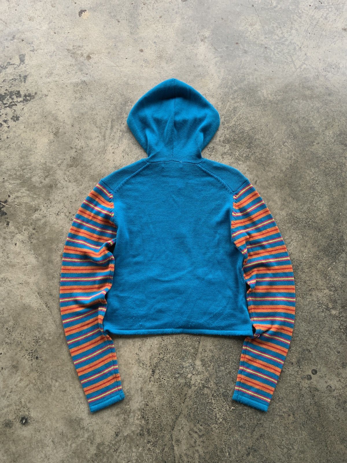 Vintage Vintage 90’s Naf Naf Stripe Halfzip Hoodie Jacket Size S / US 4 / IT 40 - 4 Thumbnail