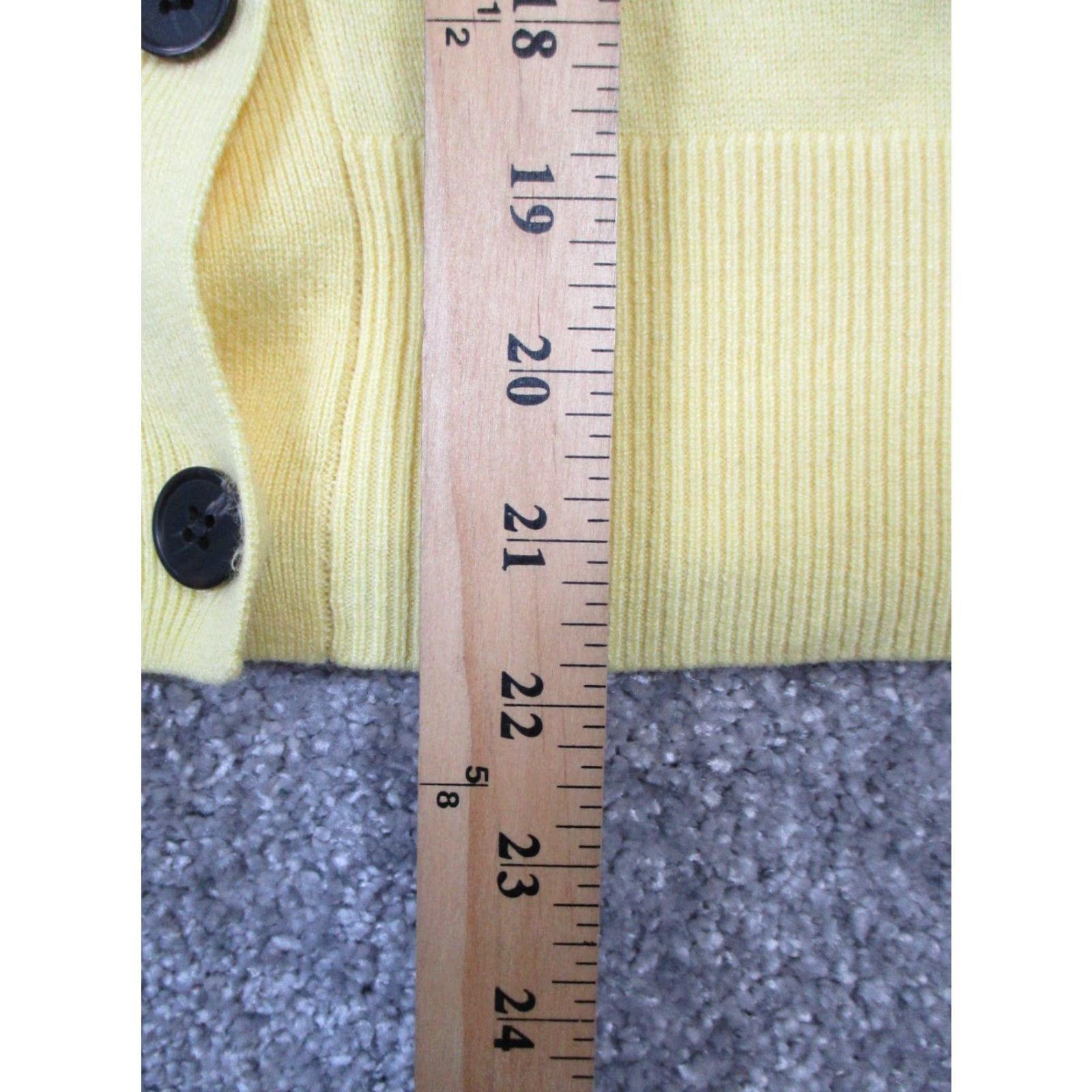Vintage Hobbs Womens XS Yellow Merino Wool Blend Knit Crew Neck Pullover Sweater - Casual, Long Sleeve, Solid Knit Size XS / US 0-2 / IT 36-38 - 8 Thumbnail