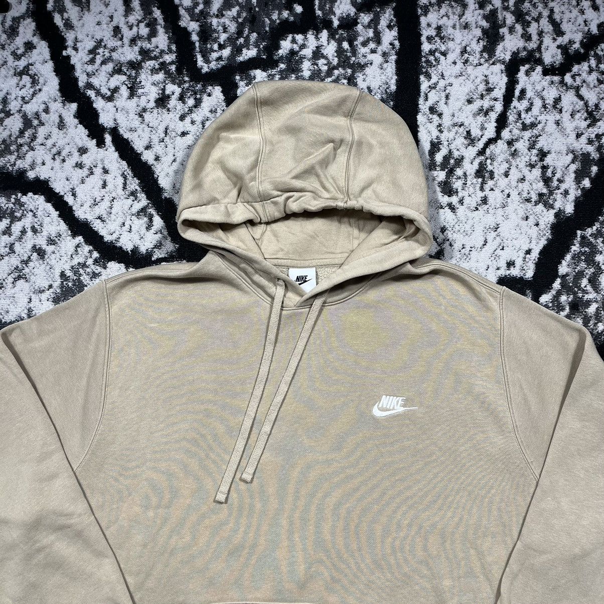 Nike × Vintage Vintage Style Nike Beige Hoodie Sweatshirt Small Swoosh Logo Size US L / EU 52-54 / 3 - 2 Thumbnail