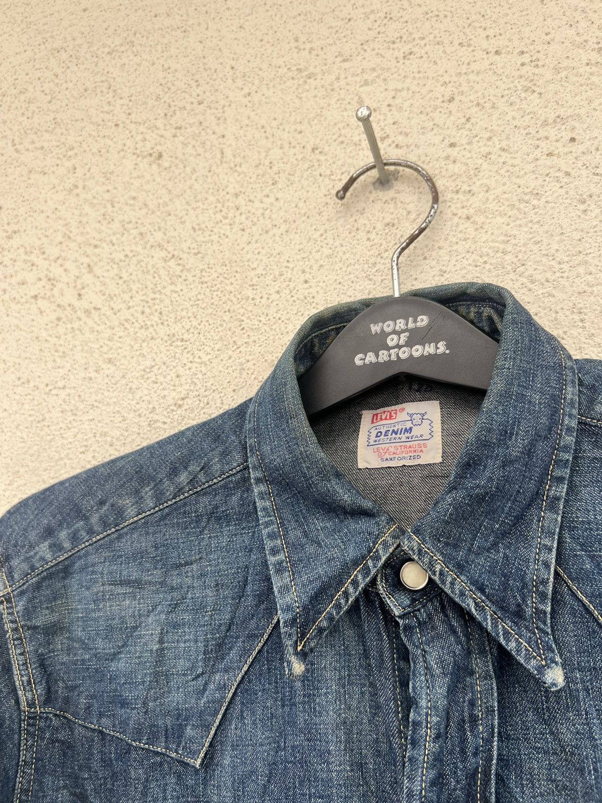 Levi's Vintage Clothing Vintage 1998 LVC Levi’s Big E Muddy Denim Western Shirt Size US M / EU 48-50 / 2 - 13 Thumbnail