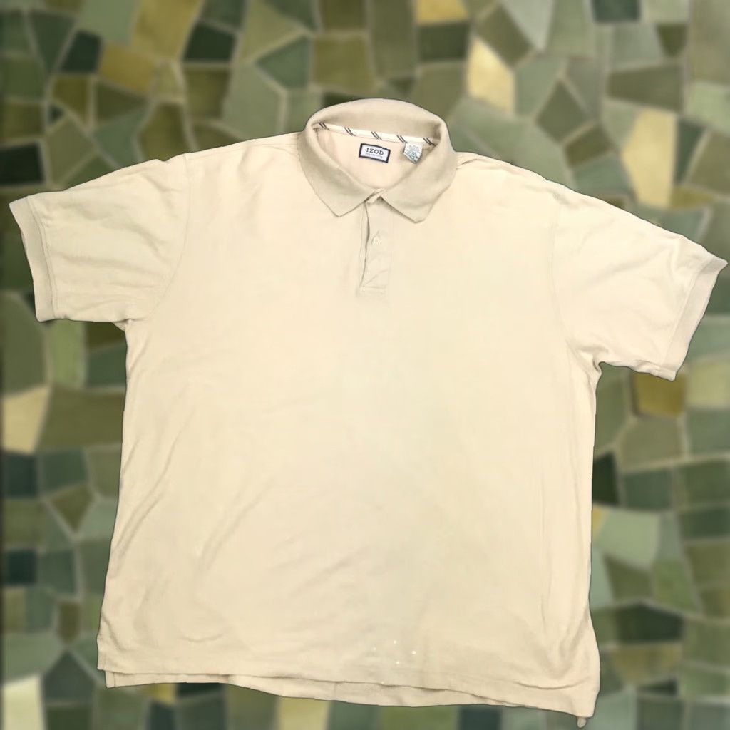 Izod IZOD Shirt Mens Extra Large Polo Golf Casual Business Pima Cotton Tan Size US XL / EU 56 / 4 - 1 Thumbnail