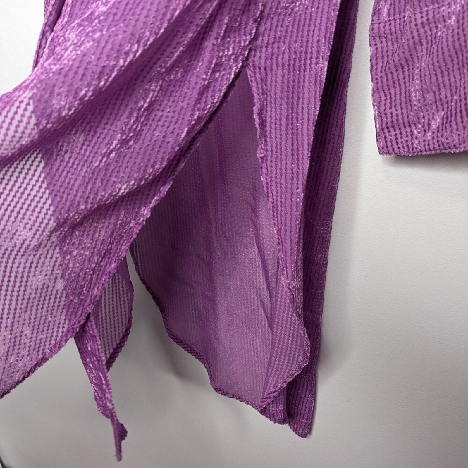 Anthropologie Anthropologie Akemi Kin Orchid Purple Velvet Striped Duster Size M / US 6-8 / IT 42-44 - 7 Thumbnail