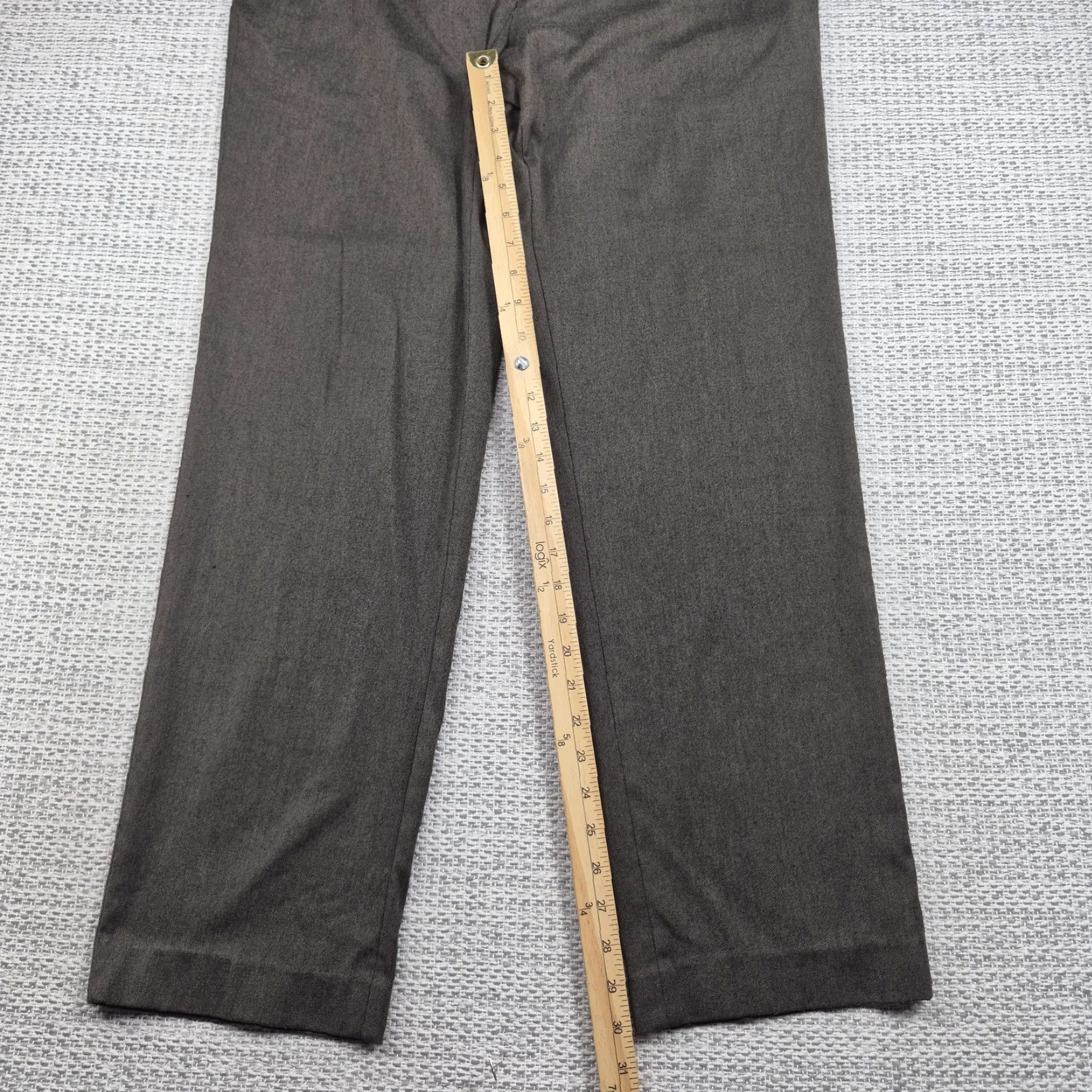 Ralph Lauren Lauren Ralph Lauren Dress Pants Mens 36x32 Brown Flat Front Stretch Straight Leg Size US 36 / EU 52 - 5 Thumbnail