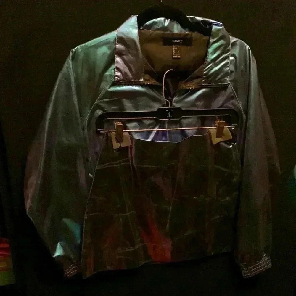 Designer Iridescent Cropped Jacket Size ONE SIZE - 4 Thumbnail