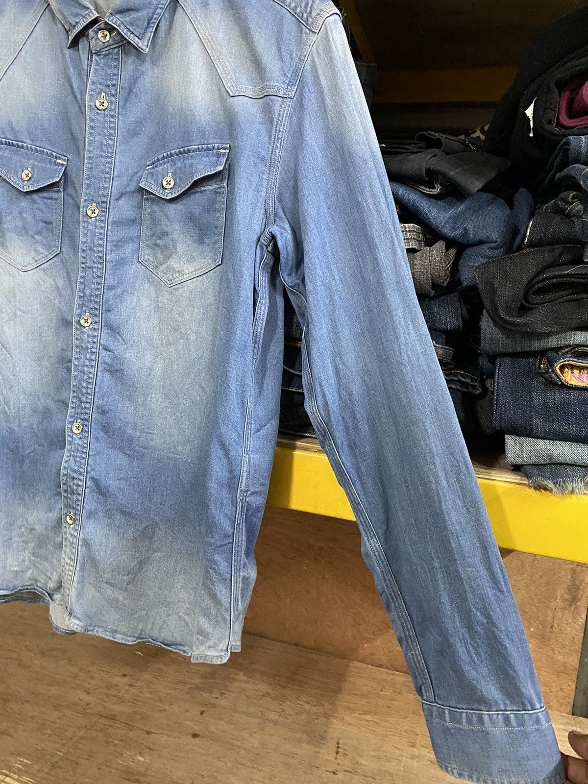 Japanese Brand × Nicole Club Japanese Nicole Selection Indigo Fade Out Distressed Denim Size US S / EU 44-46 / 1 - 3 Thumbnail