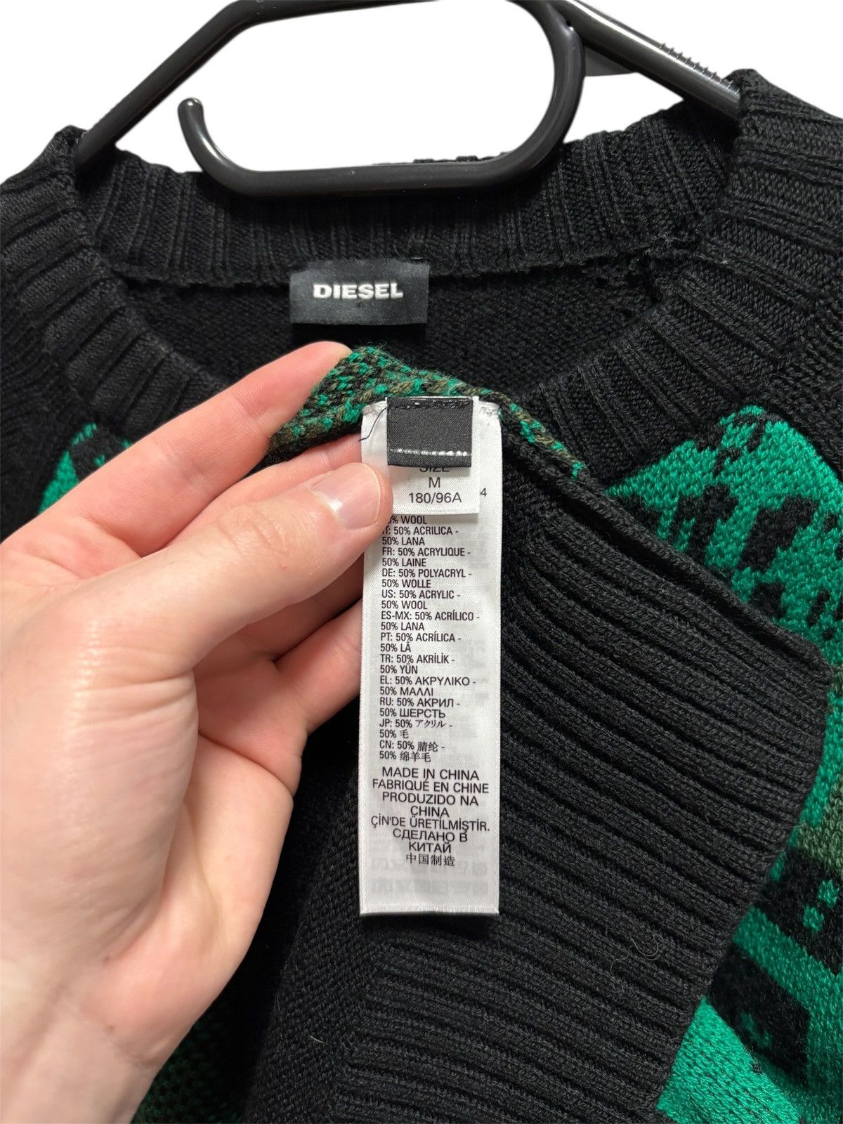 Diesel Y2K Diesel Sweter Japanese Style Big Logo Luxury Designer Size US M / EU 48-50 / 2 - 6 Thumbnail