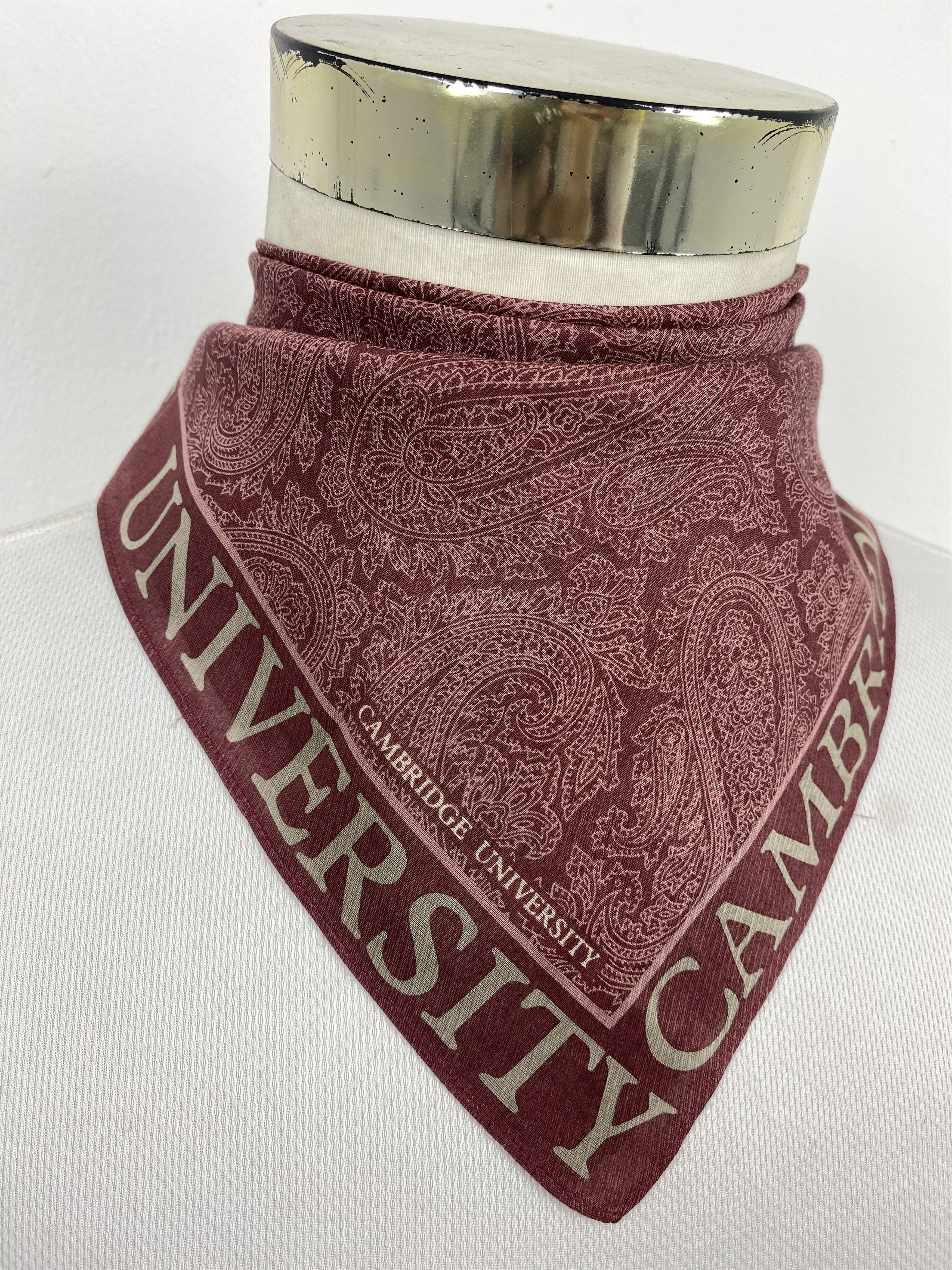 Vintage Cambridge University Handkerchief / Neckerchief KT0287 Size ONE SIZE - 2 Thumbnail
