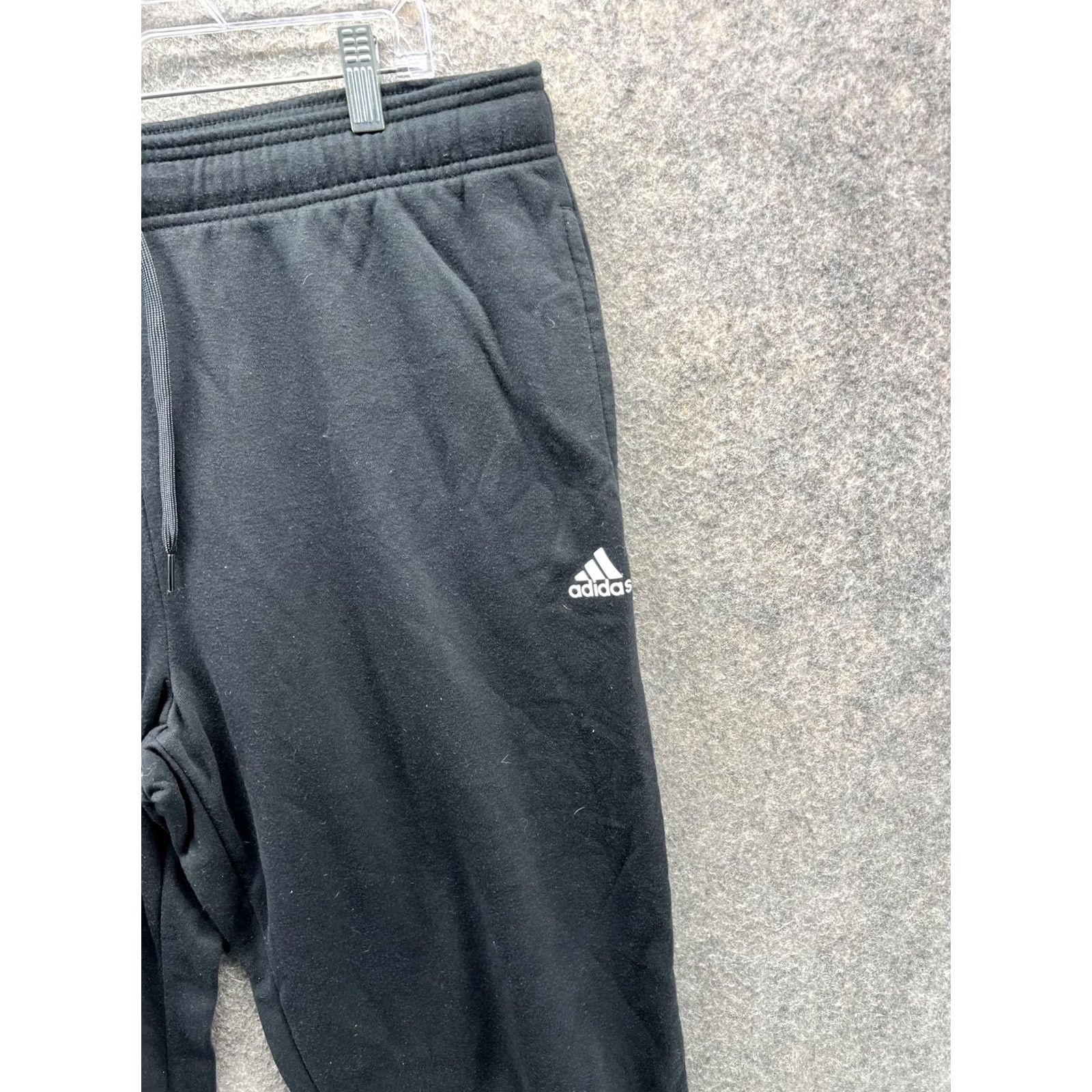 Adidas VINTAGE Adidas Sweatpants Mens XL Black Fleece Jogger Pants Elastic Waist Tapered Pajama Style Sports Golf Size US 36 / EU 52 - 7 Thumbnail