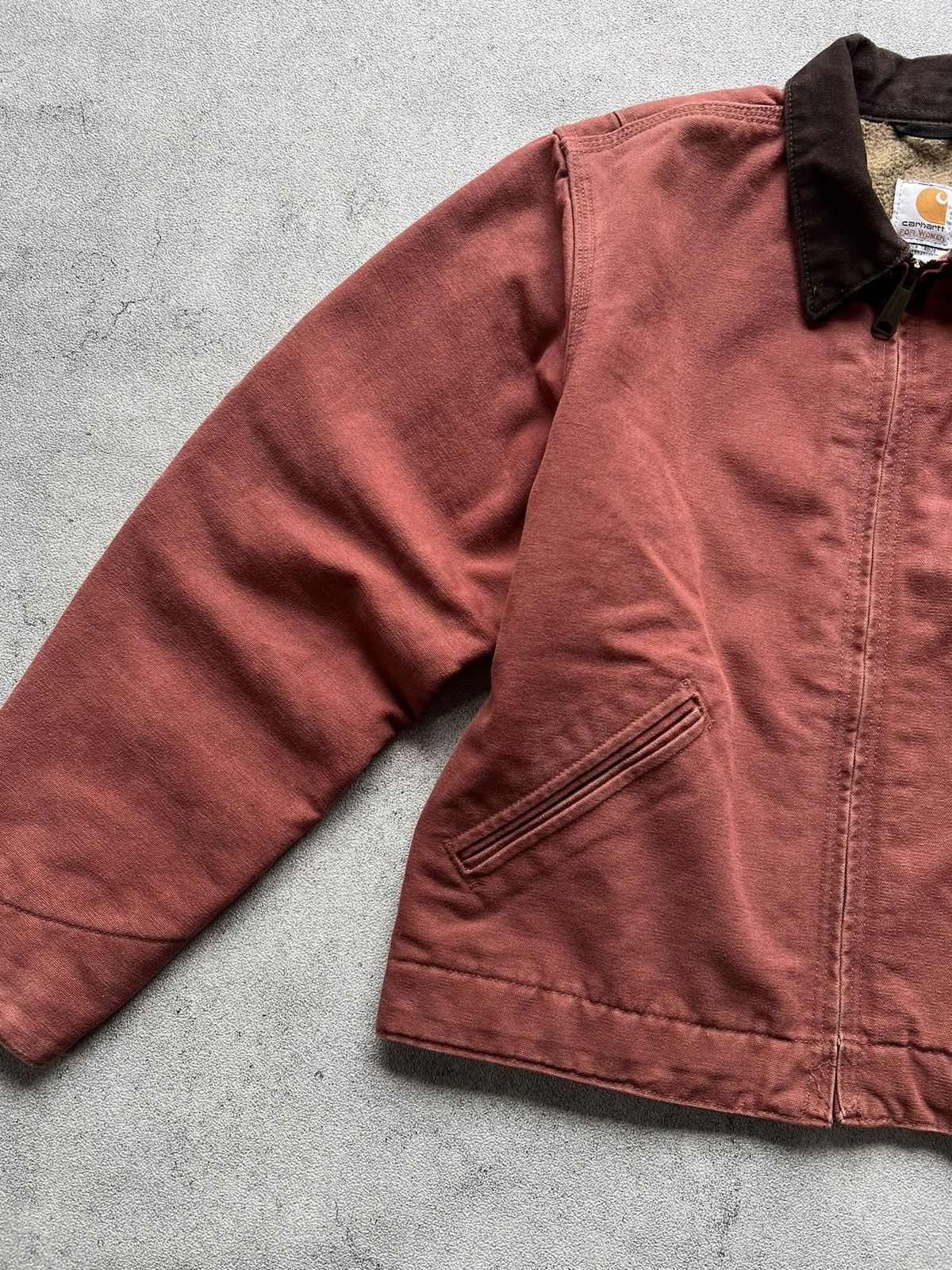 Carhartt × Carhartt Wip × Vintage Carhartt Detroit Jacket WJ097 VRS / Salmon 2008 Size S / US 4 / IT 40 - 3 Thumbnail