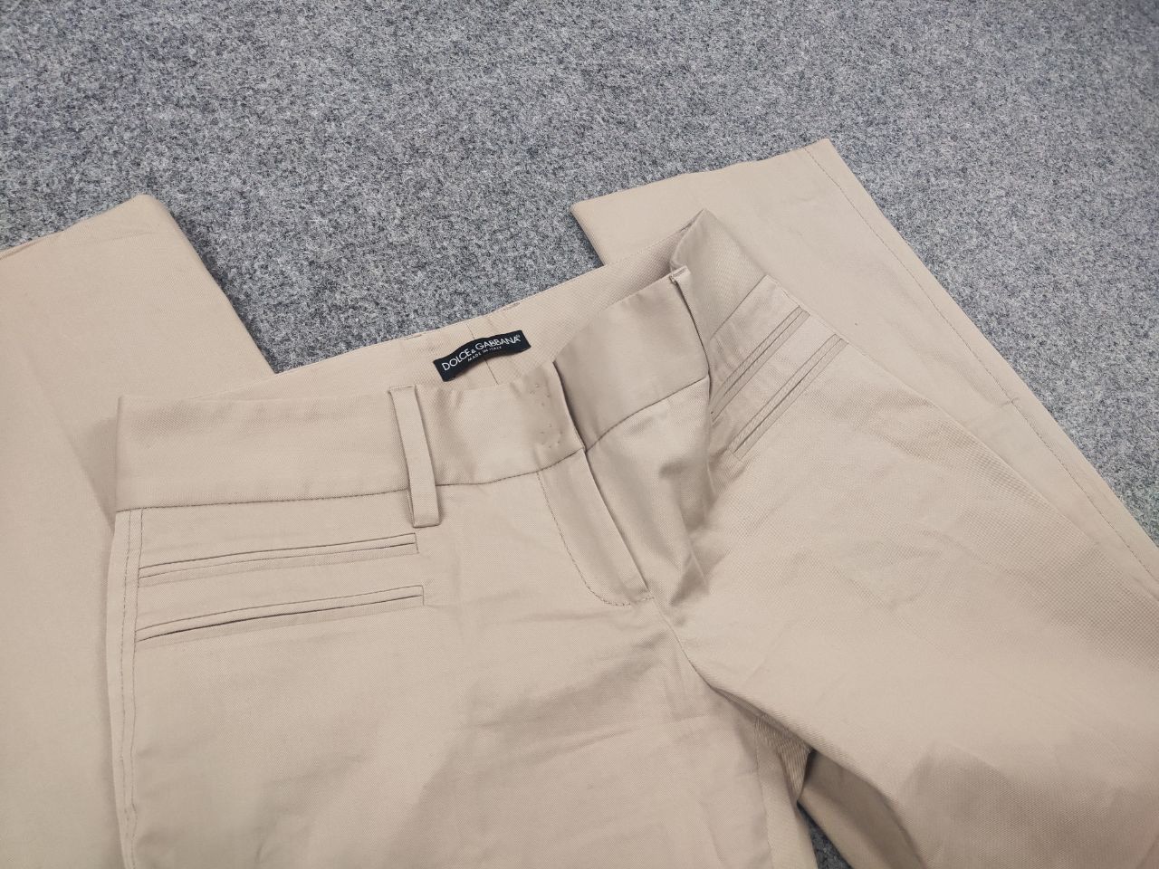 Dolce & Gabbana Dolce & Gabbana Womens Beige Casual Straight Leg Pants Size 30" / US 8 / IT 44 - 9 Thumbnail