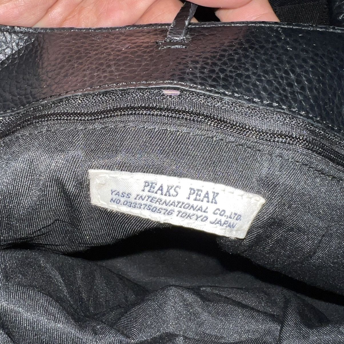 Designer × Japanese Brand × Leather Peaks Peak Real Patch Fur Leather Handbag Size ONE SIZE - 7 Thumbnail