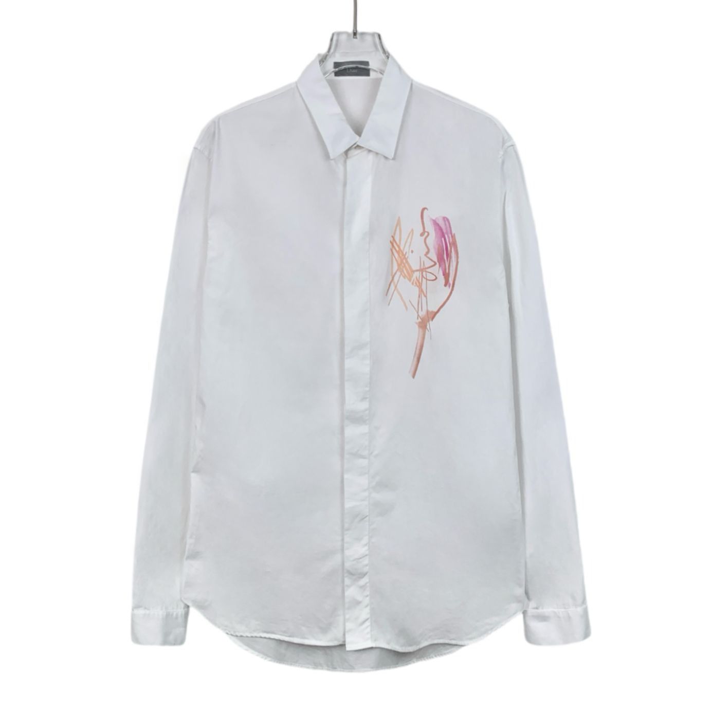 Dior Dior White Graffiti-Print Cotton Button-Down Shirt Size US S / EU 44-46 / 1 - 1 Thumbnail