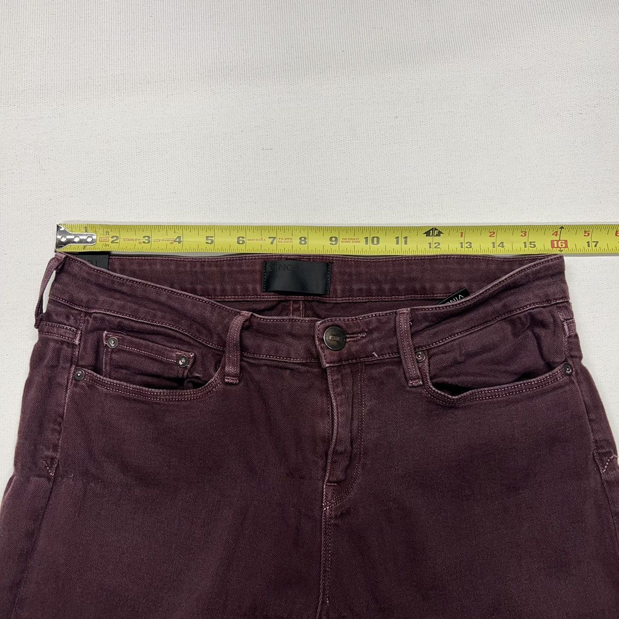 Vince Vince Jeans Burgundy Skinny Stretch Maroon Casual Denim Size 31" - 22 Thumbnail