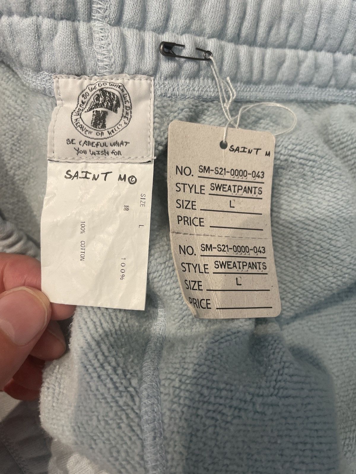 Saint Michael Saint Michael Angel Sweatpants Blue Size US 34 / EU 50 - 3 Thumbnail